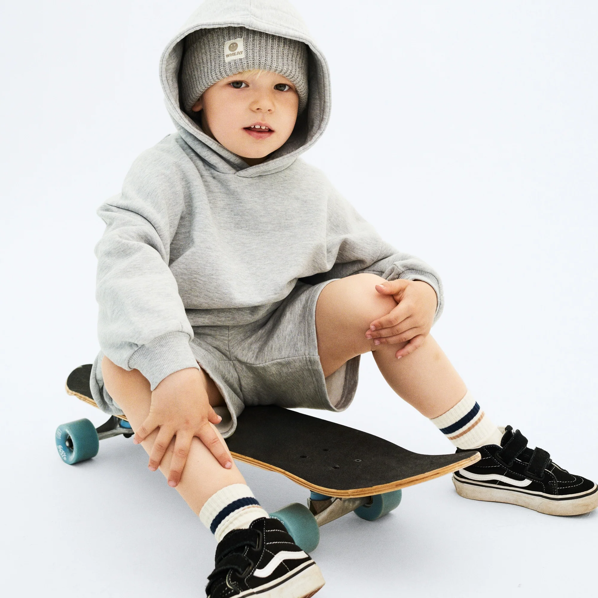 Wheat x Pernille Teisbæk | Hoodie Bonno - grey melange - Image 6