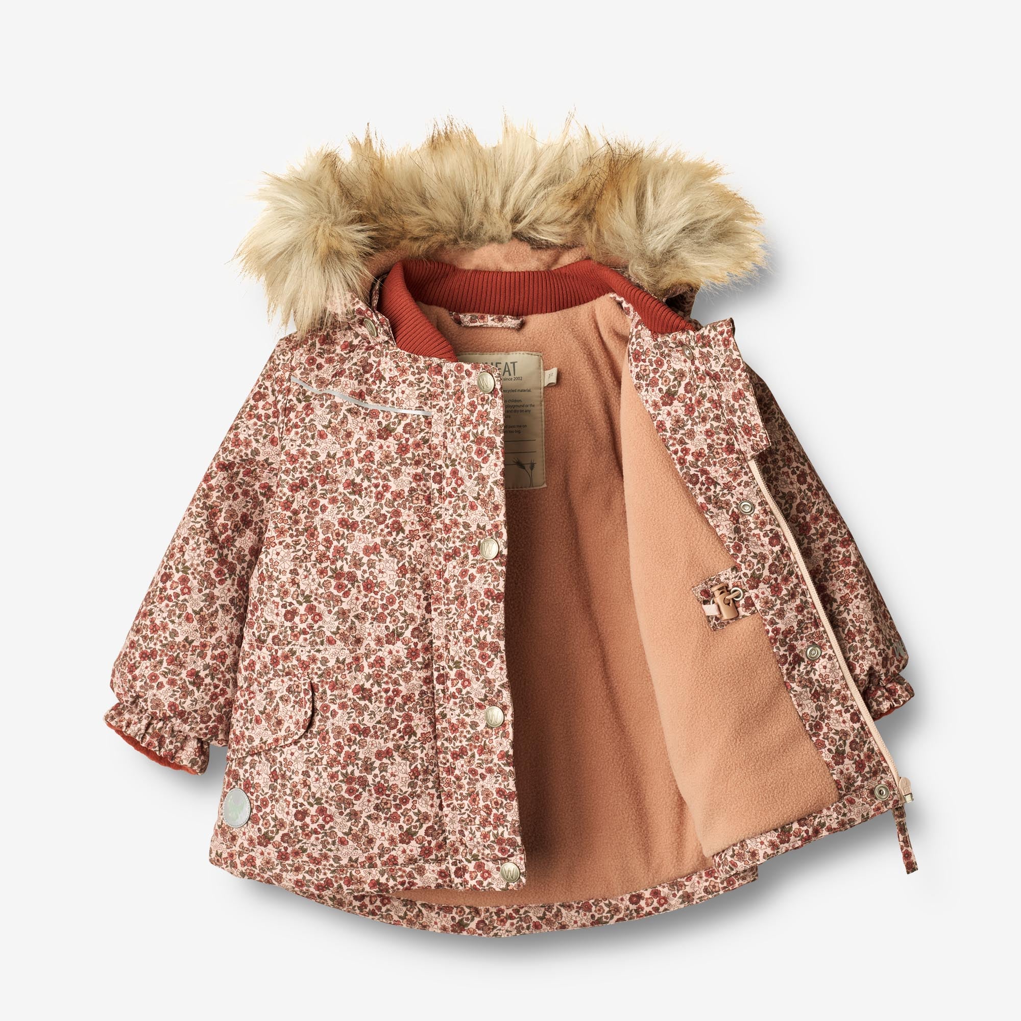 Jacket Mathilde Tech | Baby - rose dust flowers - Image 3