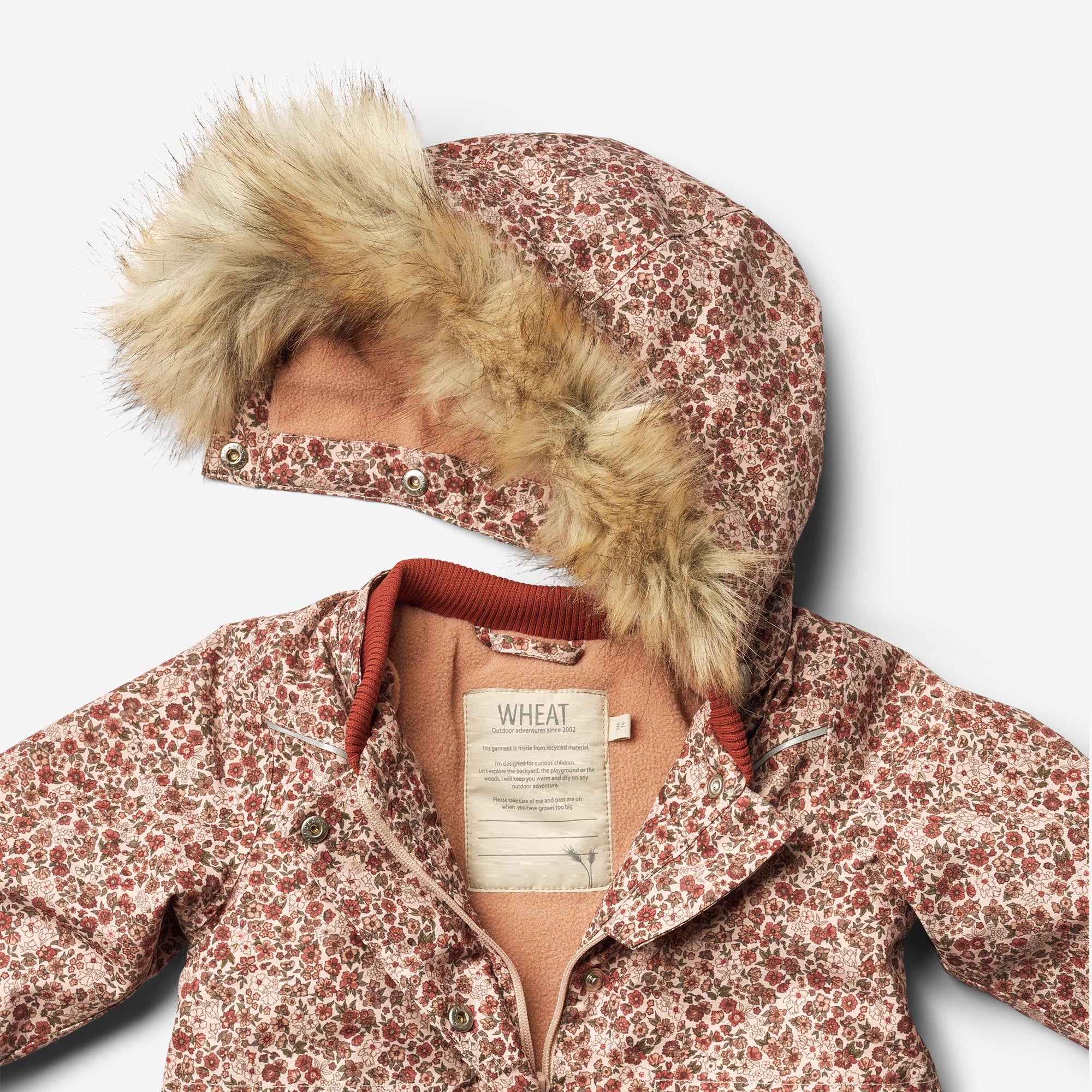 Jacket Mathilde Tech | Baby - rose dust flowers - Image 4
