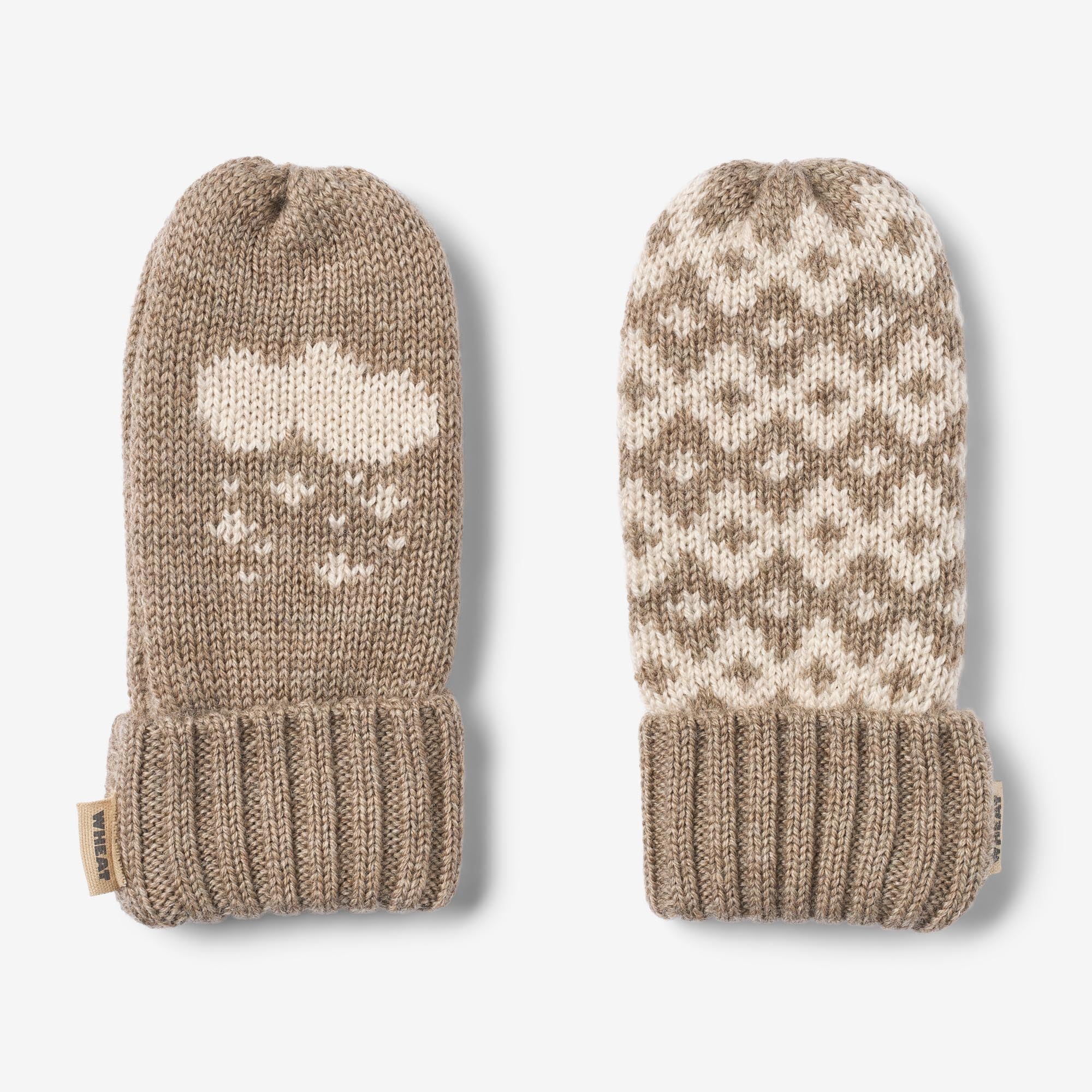 Jacquard Mittens Towsi - grey camel melange