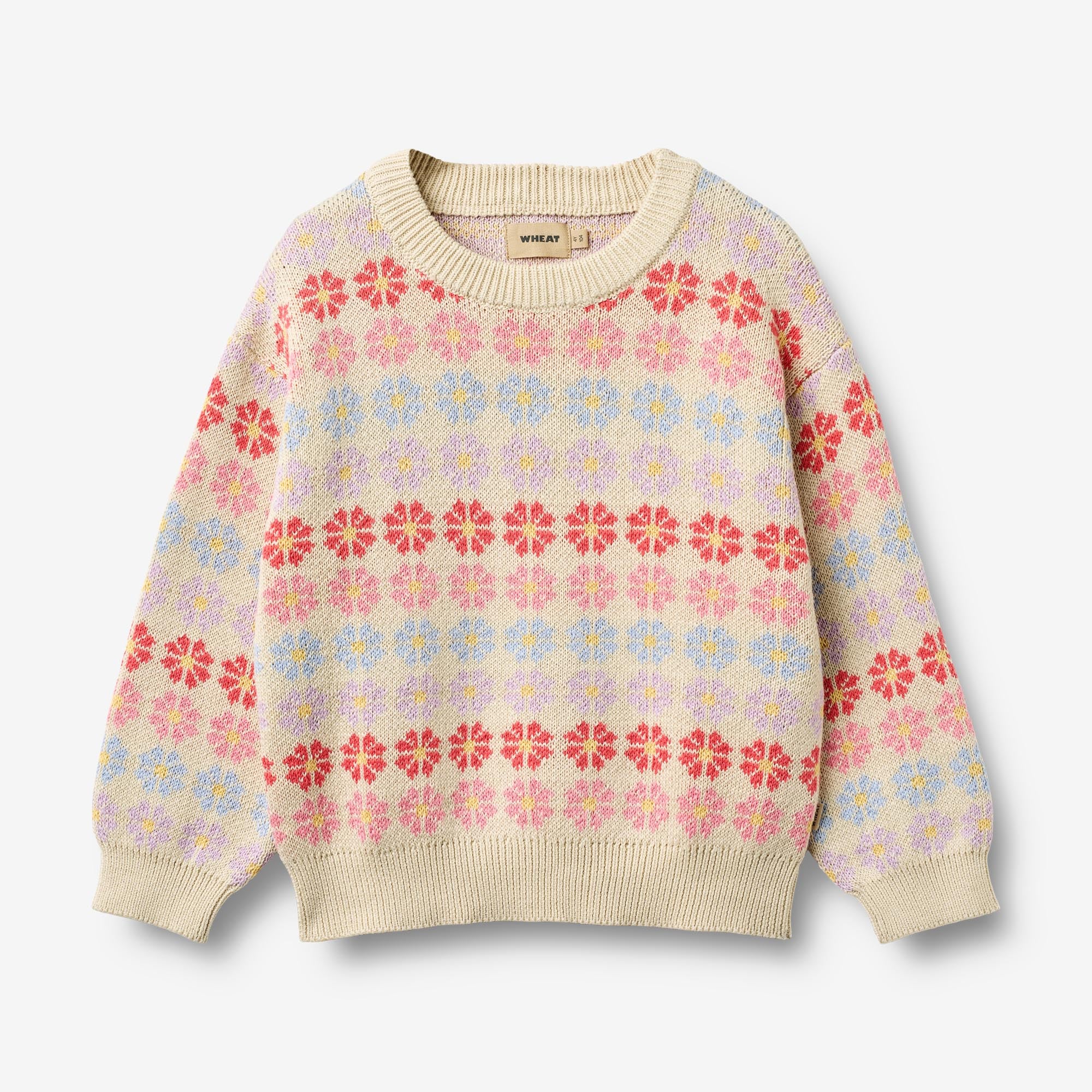Jacquard Pullover Harlow - sandshell flowers