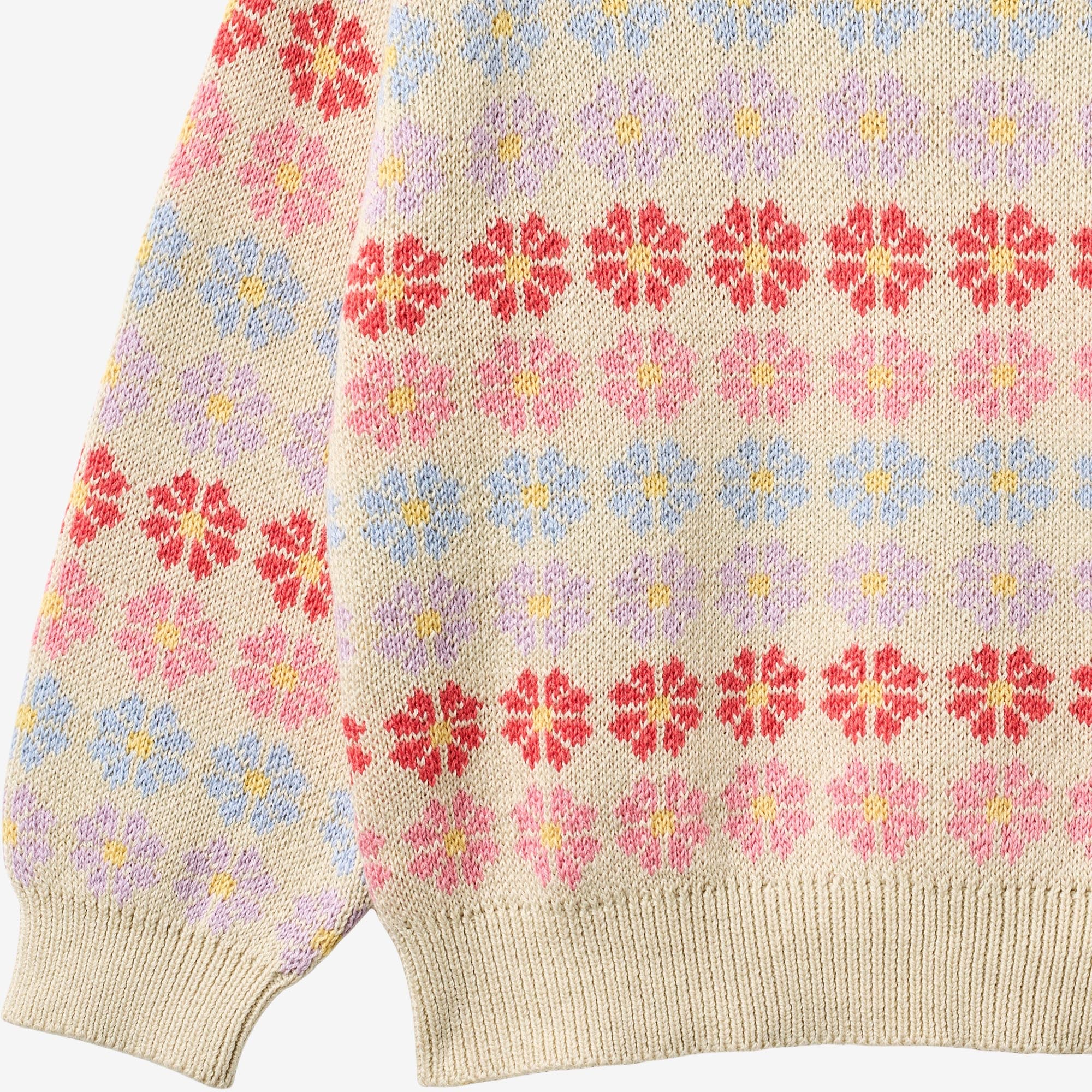 Jacquard Pullover Harlow - sandshell flowers - Image 4