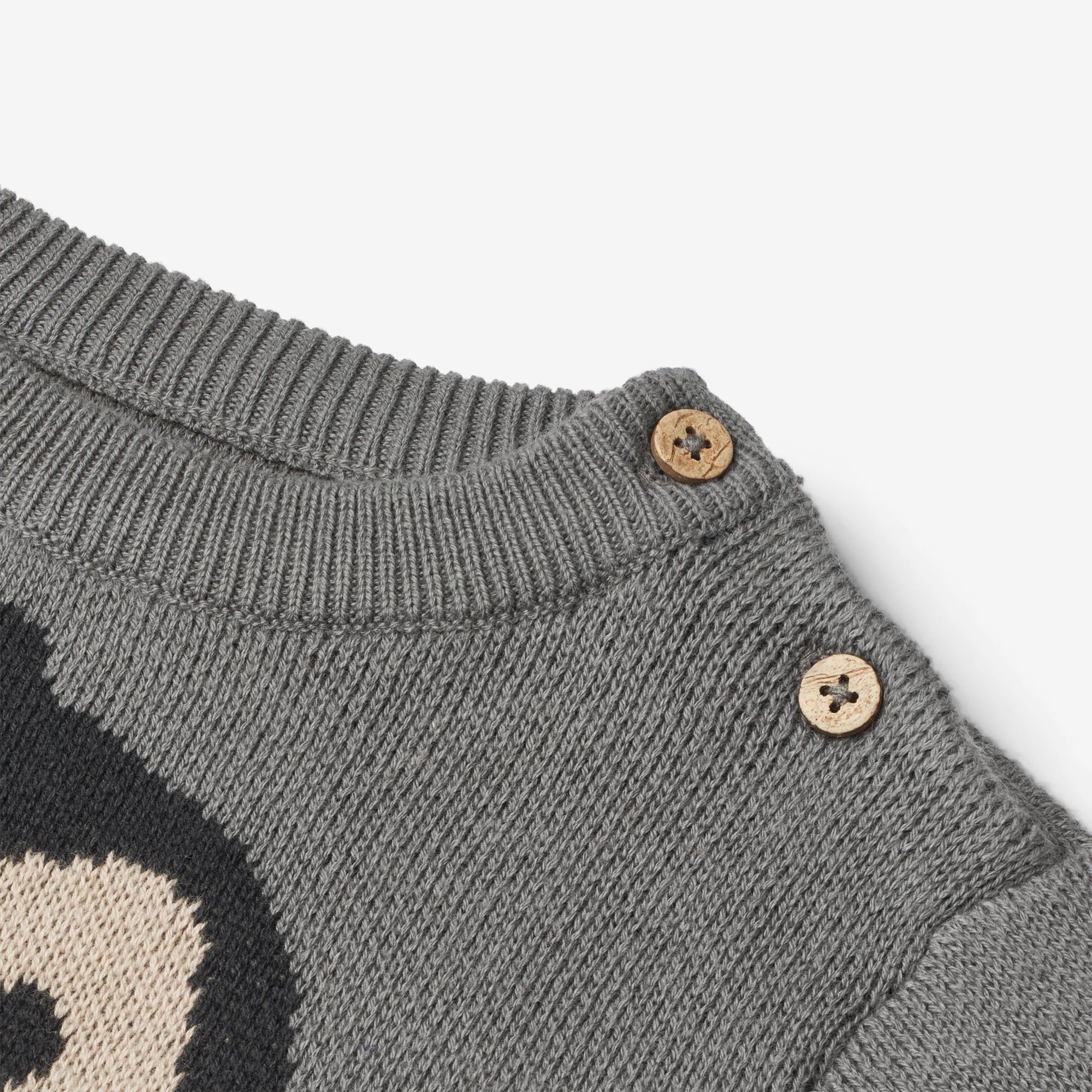 Jacquard Pullover Penguin | Baby - autumn sky - Image 4