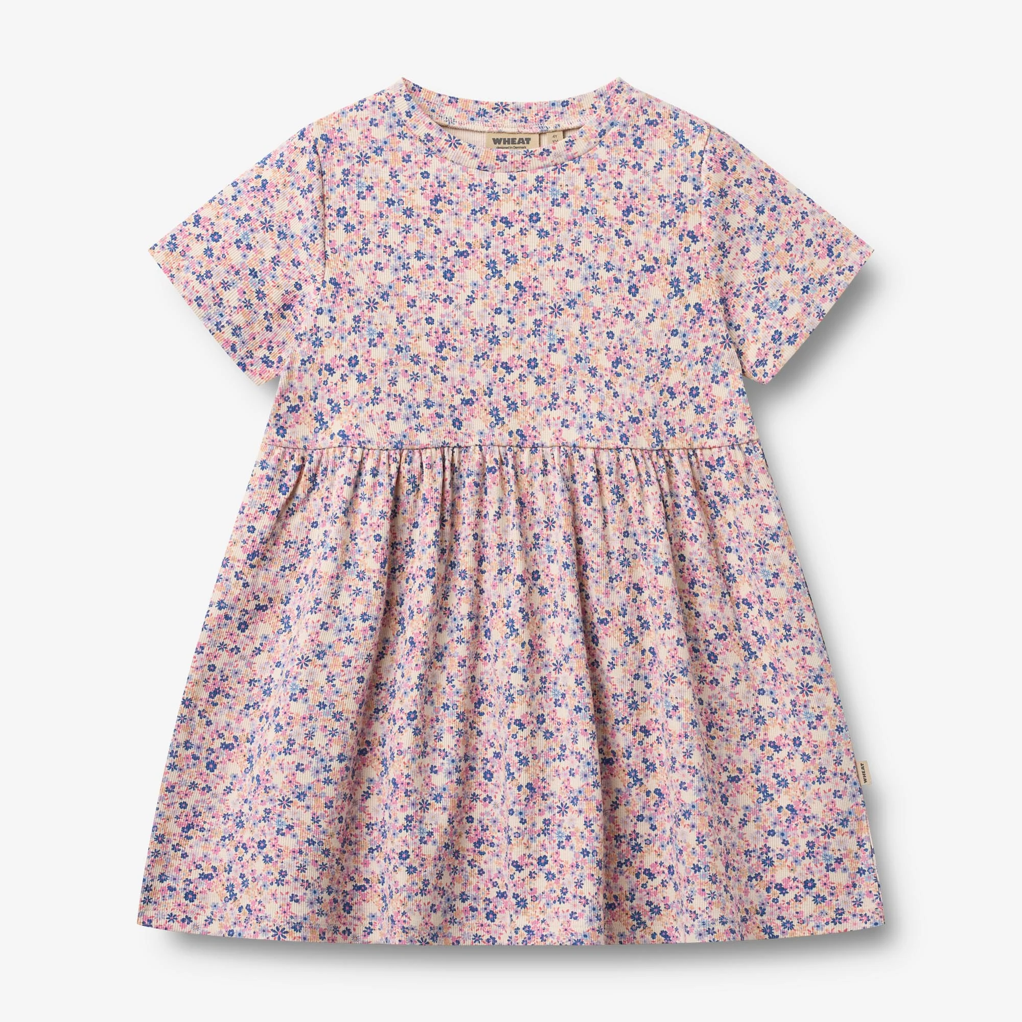 Jersey Dress Anna - pink blue flowers