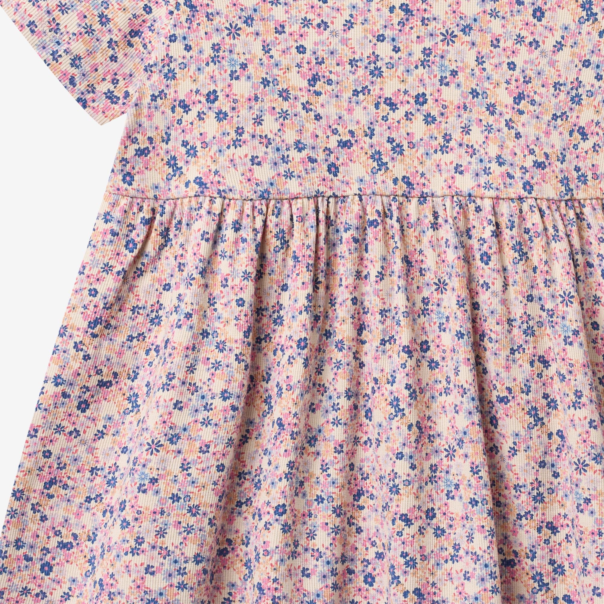 Jersey Dress Anna - pink blue flowers - Image 3