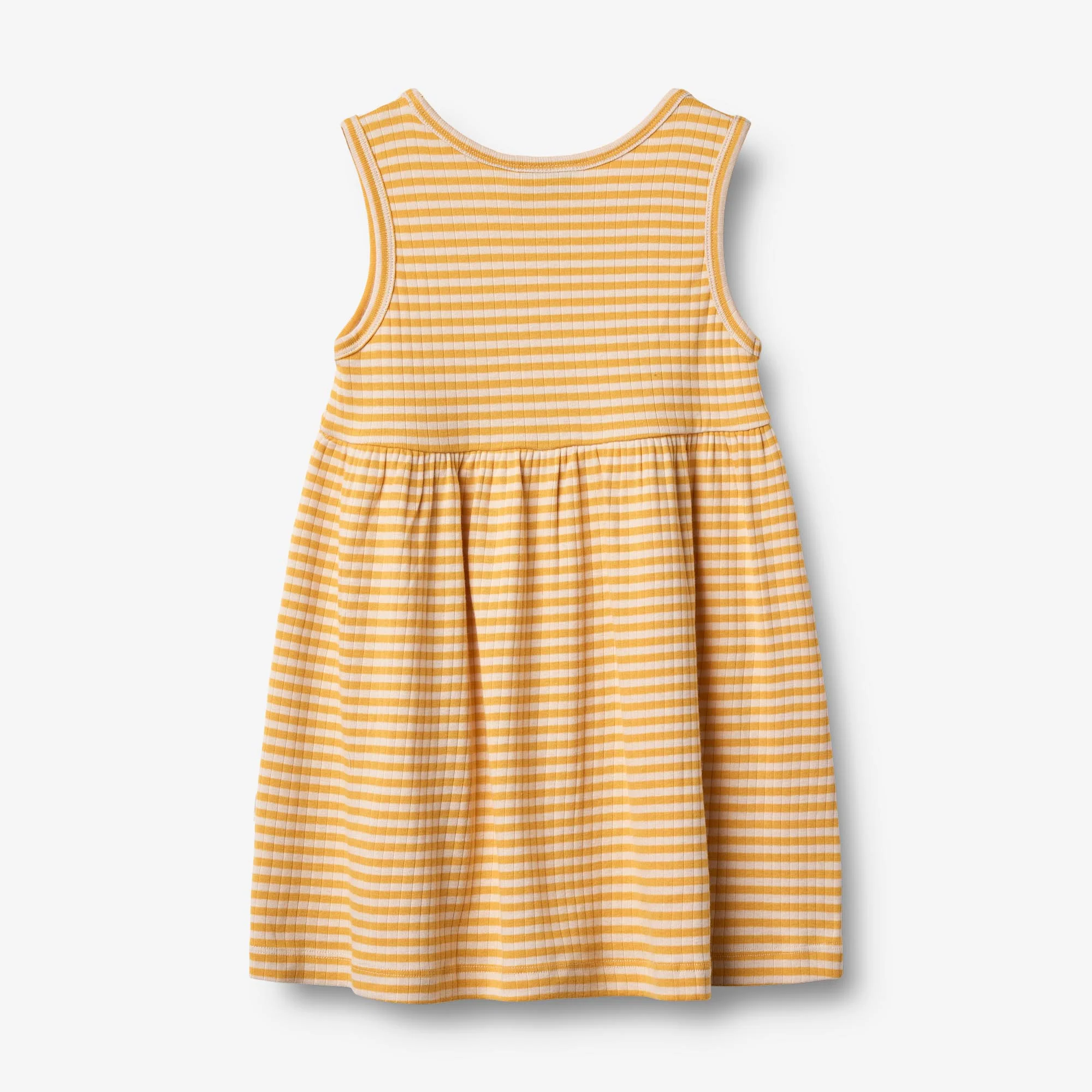 Jersey Dress Embroidery Martha - yellow rib stripe - Image 2
