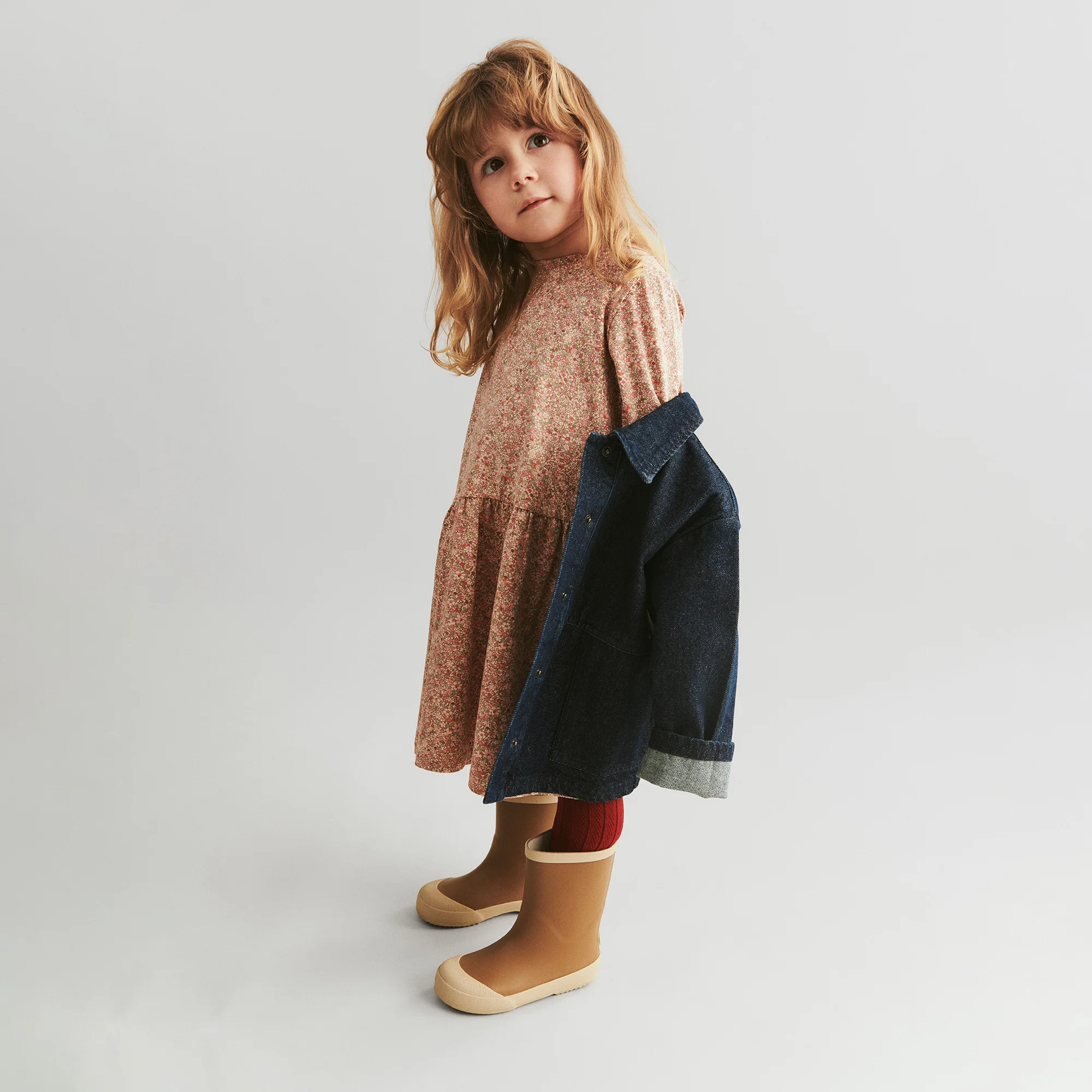 Jersey Dress L/S Bessie - rose dust flower meadow - Image 2