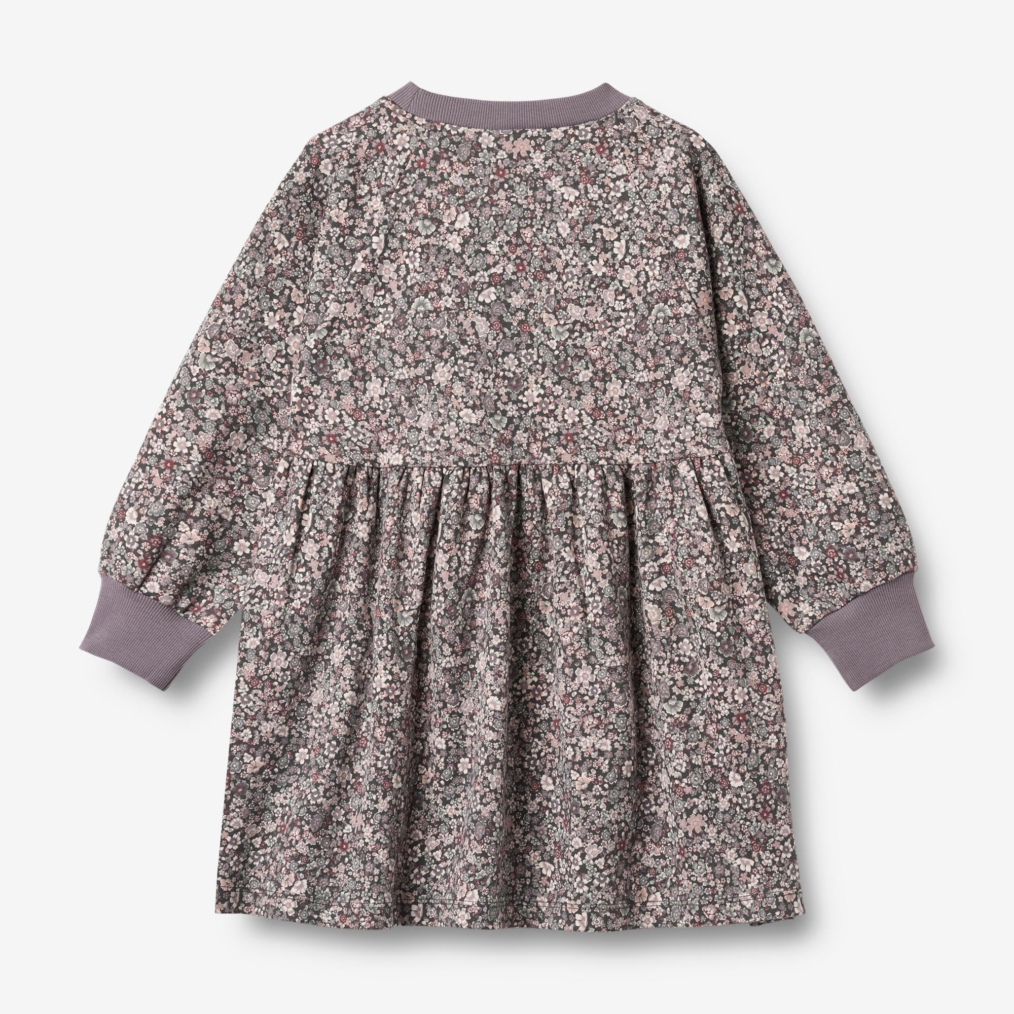 Jersey Dress L/S Dorthea - purple stone flowers - Image 2