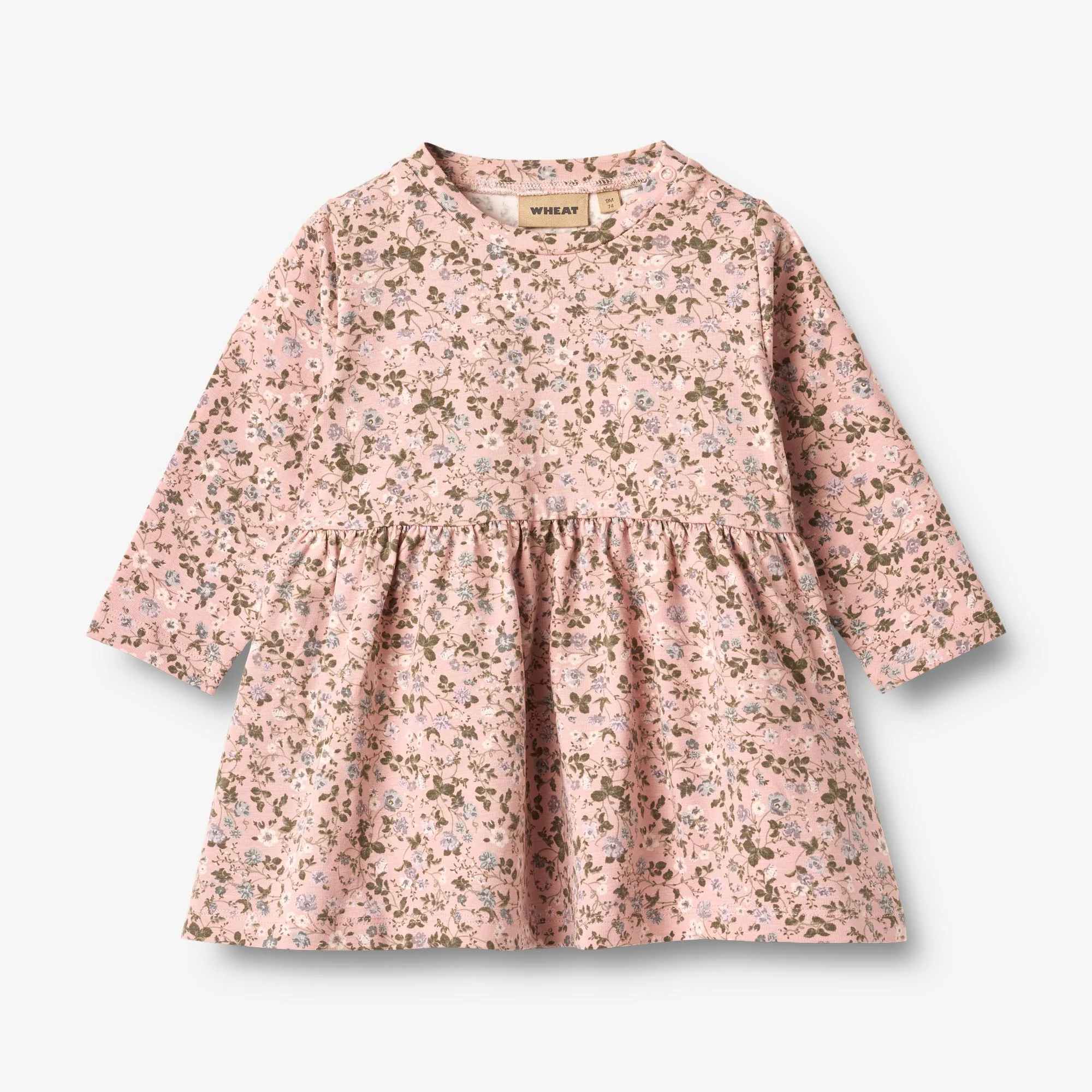 Jersey Dress L/S Sessa - rose powder flowers