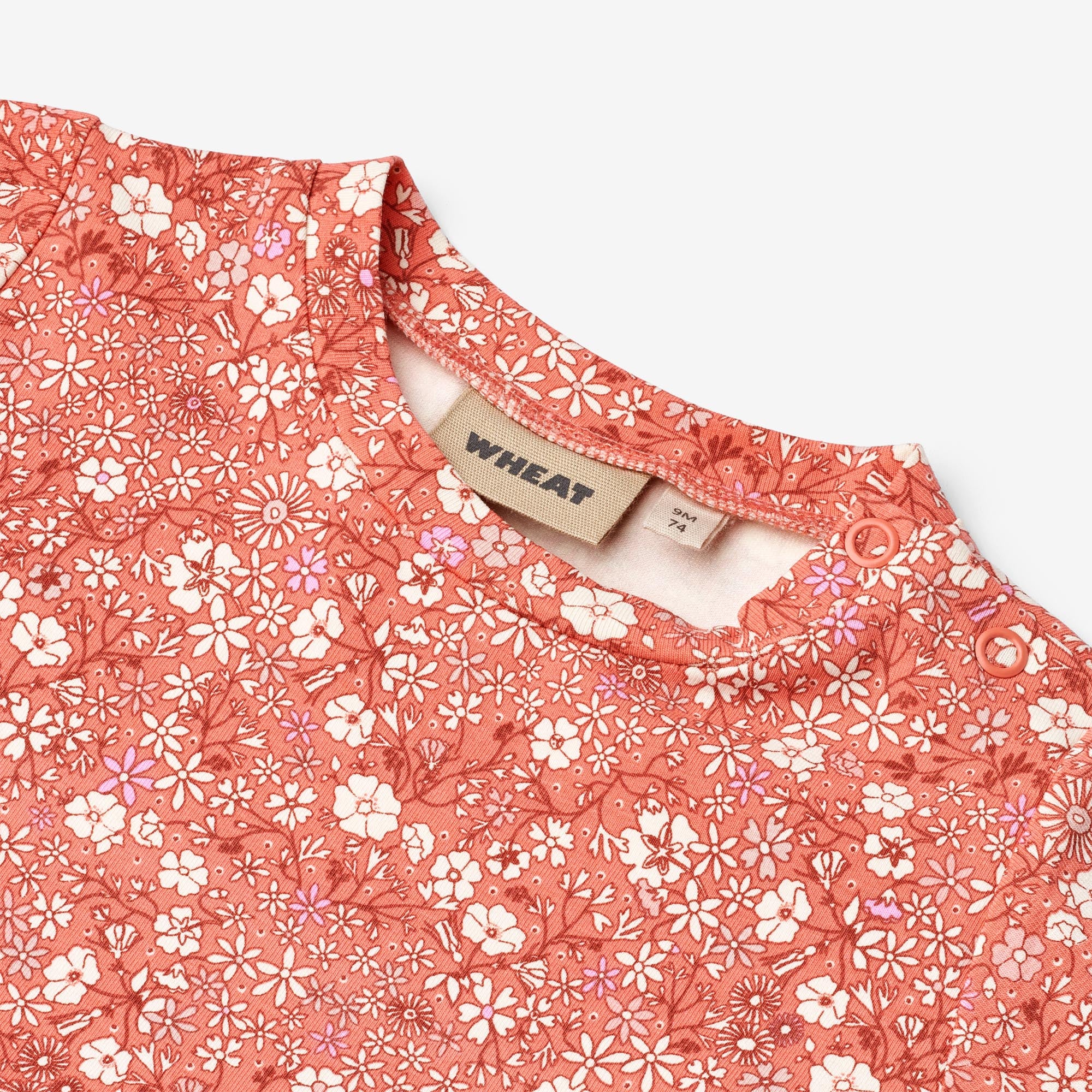 Jersey Dress L/S Sessa - coral flowers - Image 3