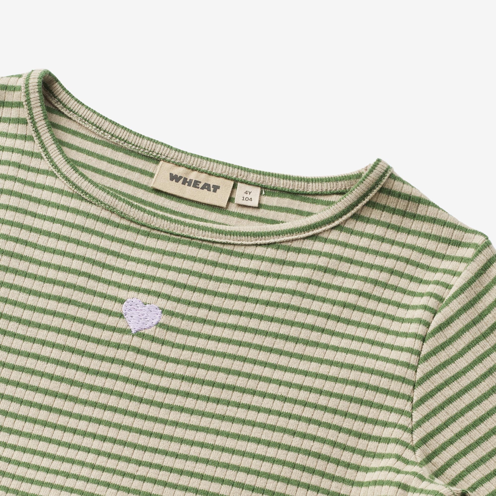 Jersey Dress L/S Sessa - elm green stripe - Image 3