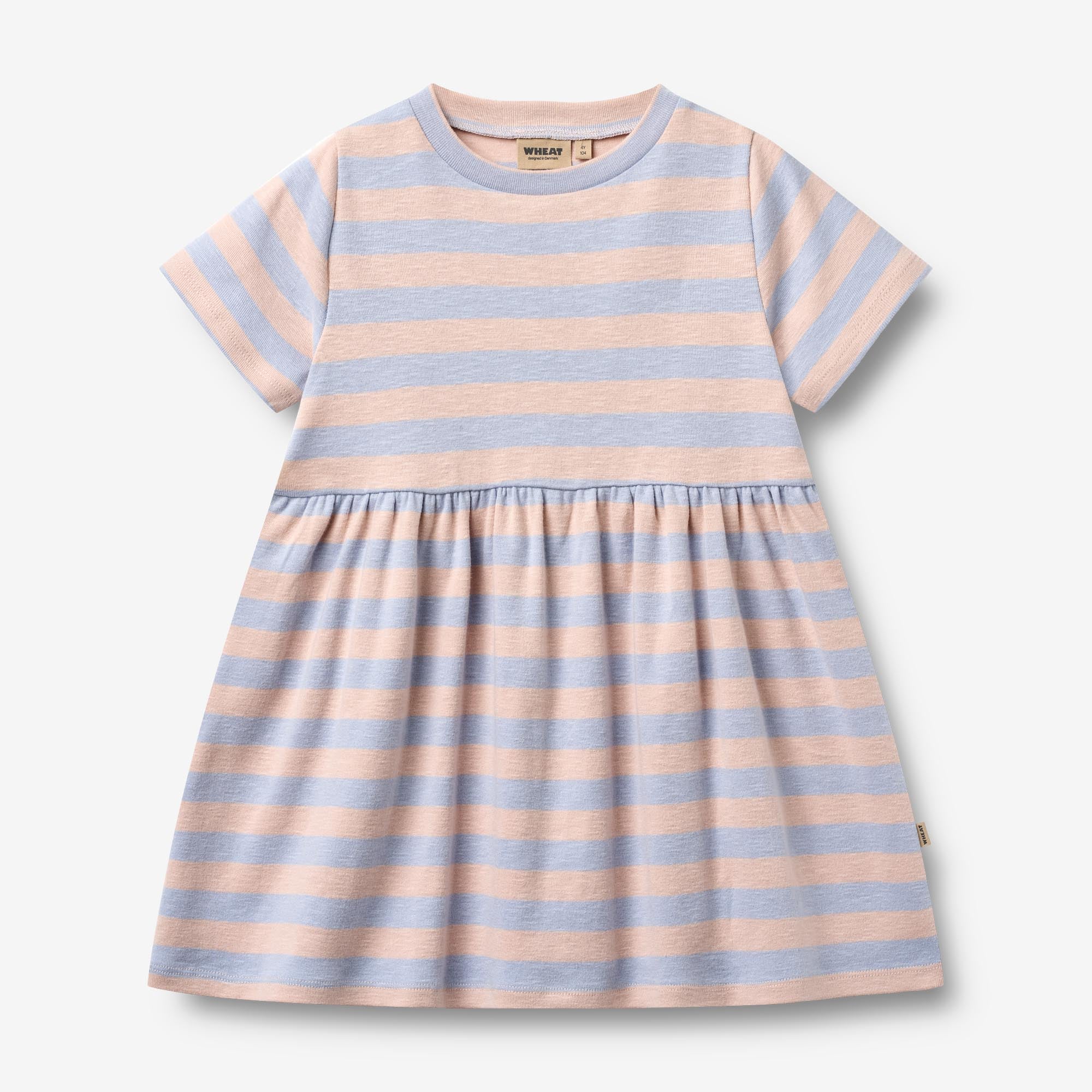 Jersey Dress S/S Anna - powder stripe