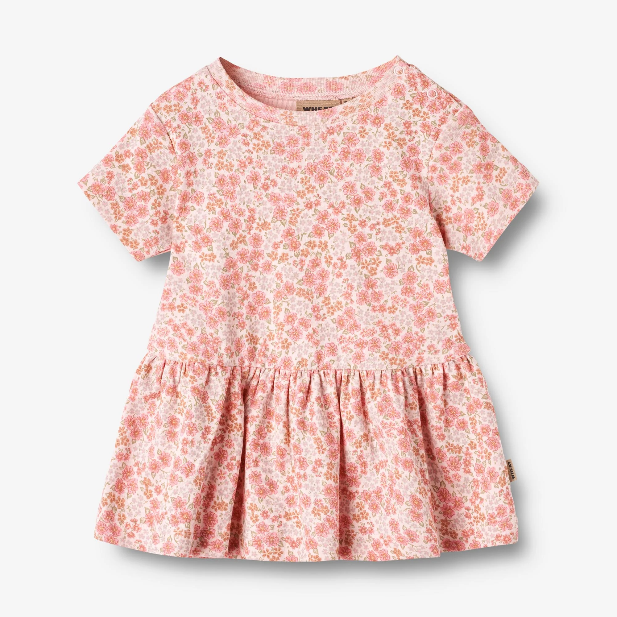 Jersey Dress S/S Birthe - rose flowers