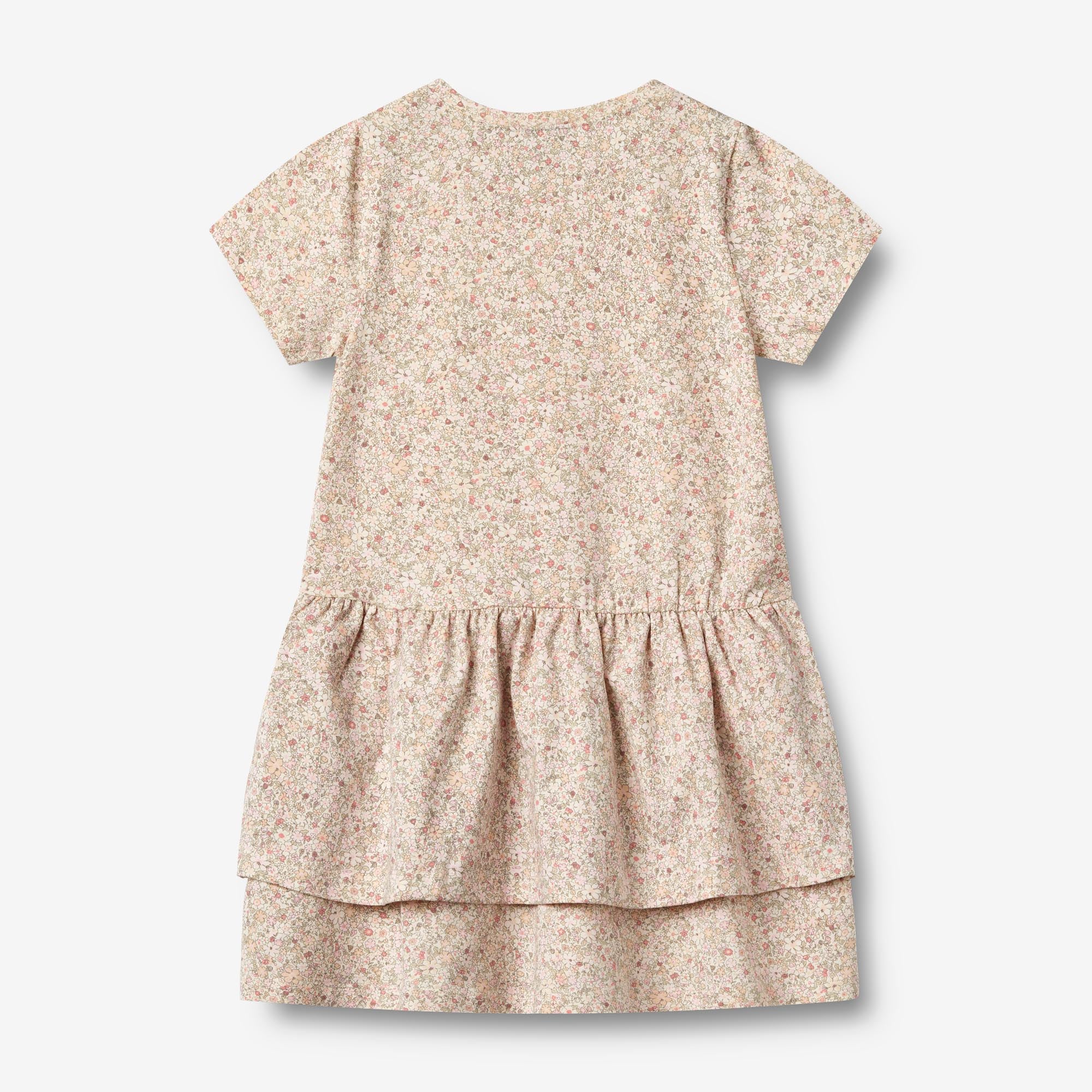 Jersey Dress S/S Johanna - cream flower meadow - Image 2