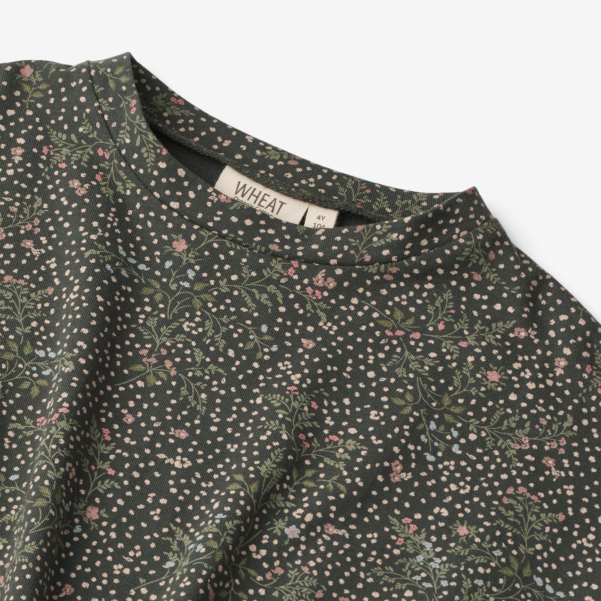 Jersey Dress Selena - black coal small flowers - Image 3