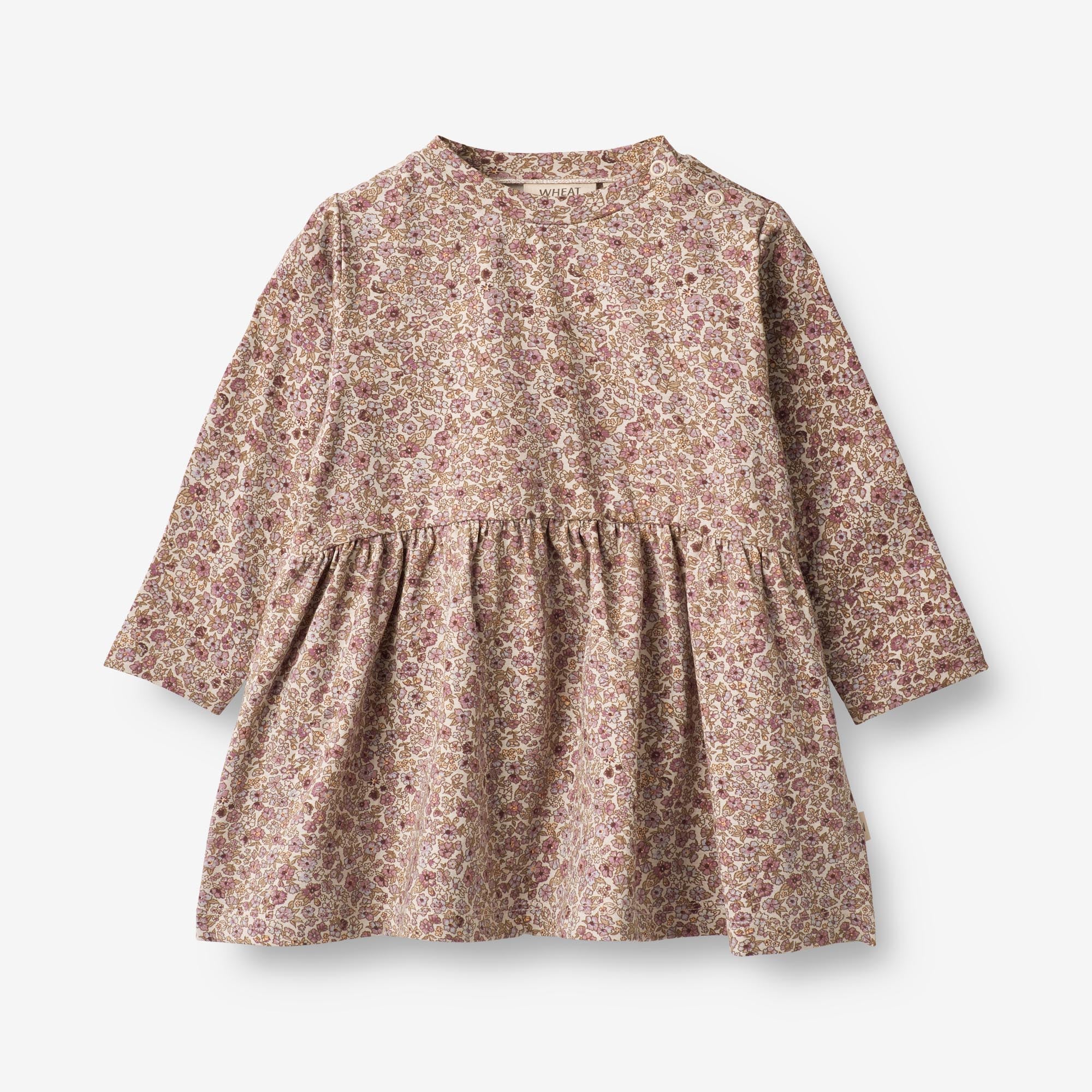 Jersey Dress Sessa | Baby - grey rose flowers