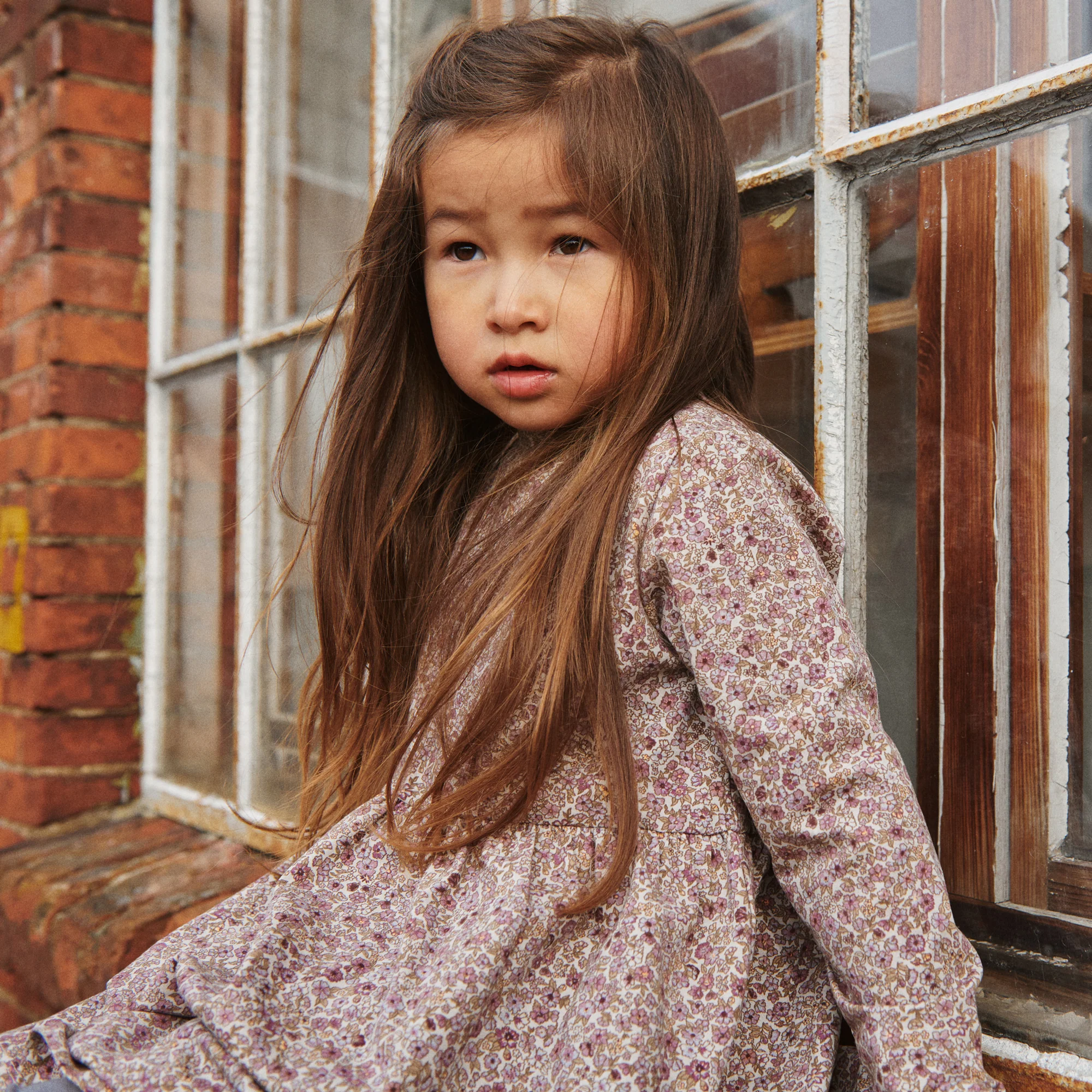 Jersey Dress Sessa - grey rose flowers - Image 2