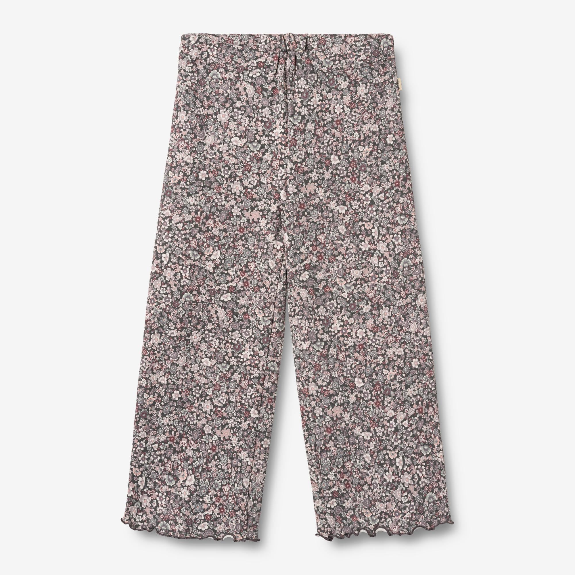 Jersey Pants Ela - purple stone flowers