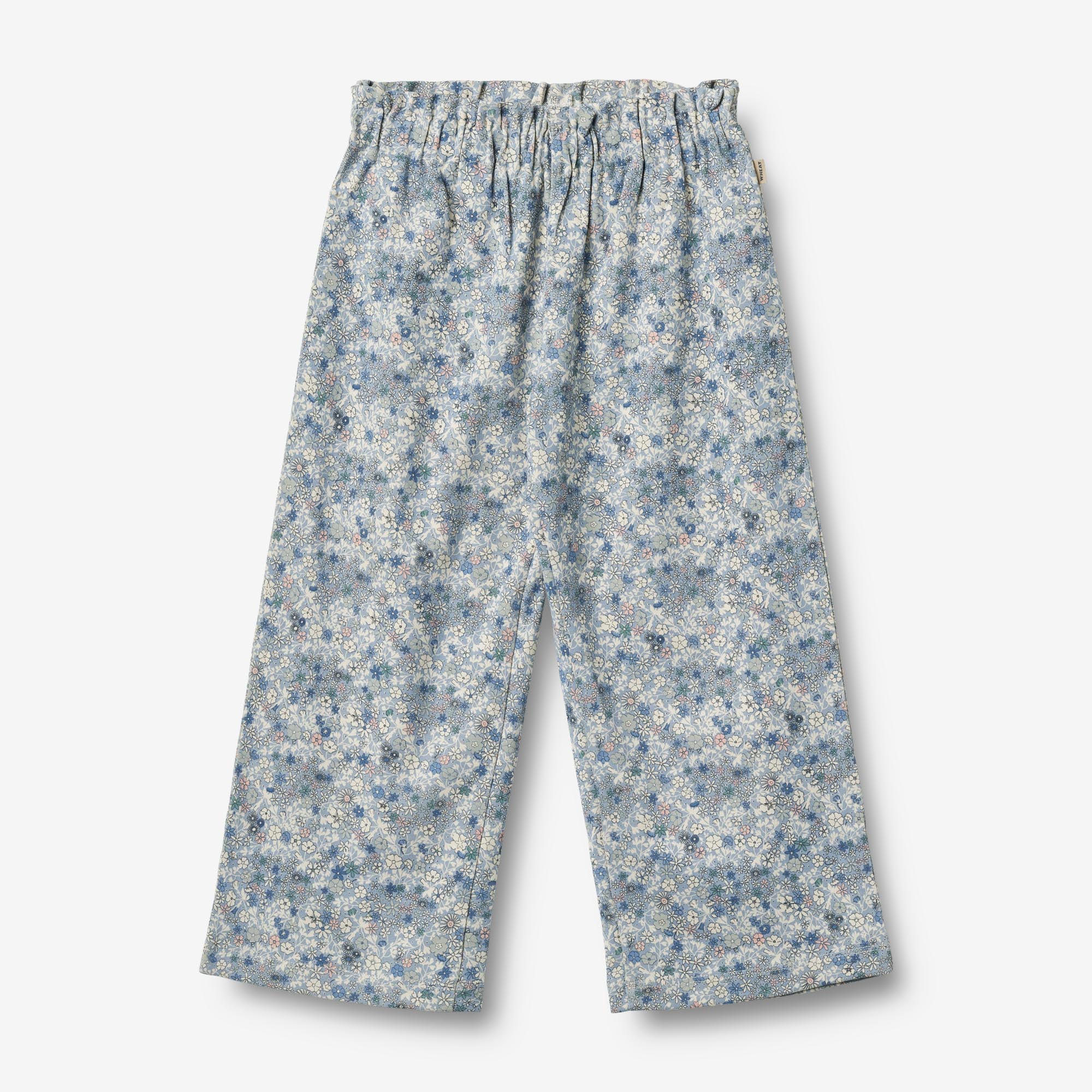 Jersey Pants Liza - blue summer flowers