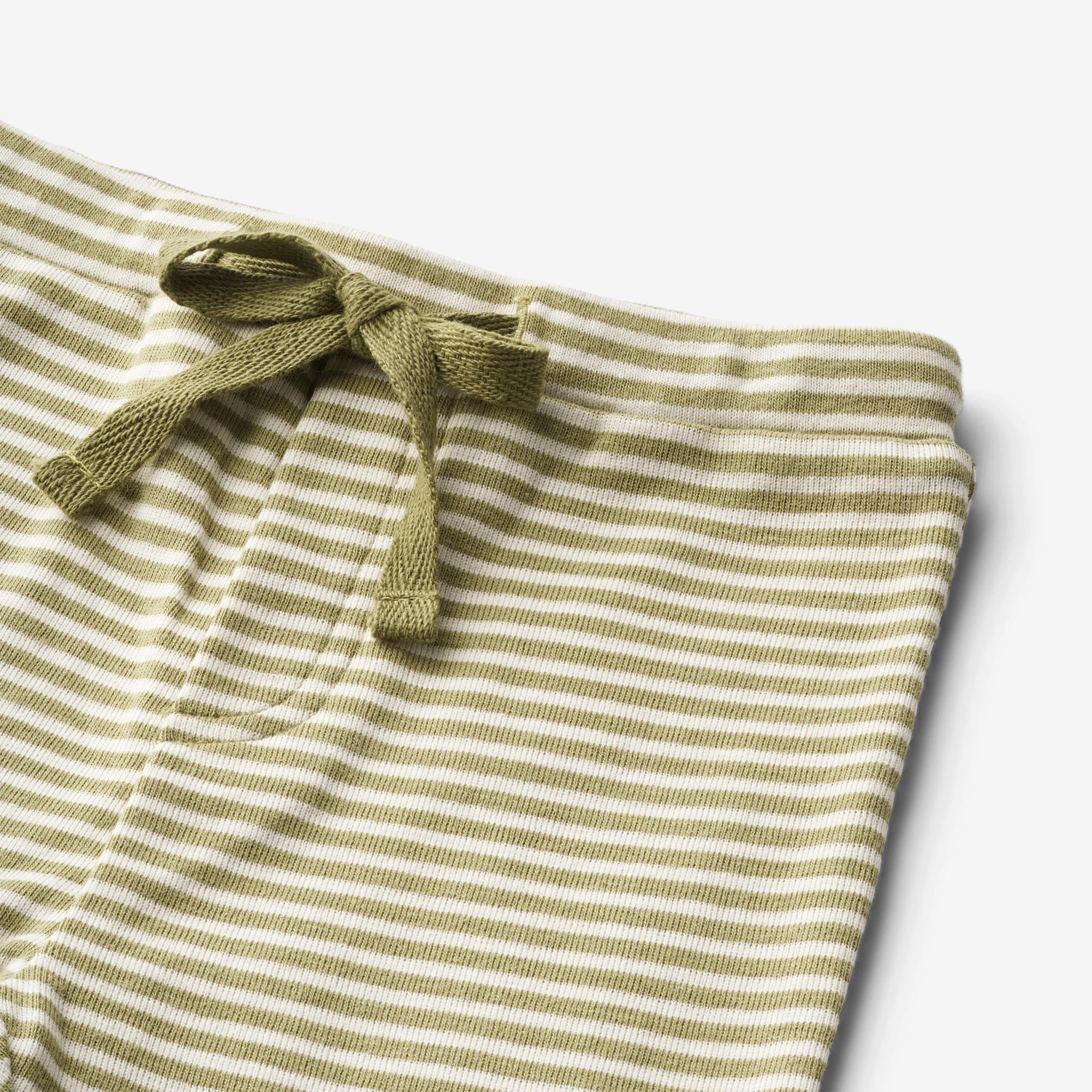 Jersey Pants Manfred - sage green stripe - Image 3