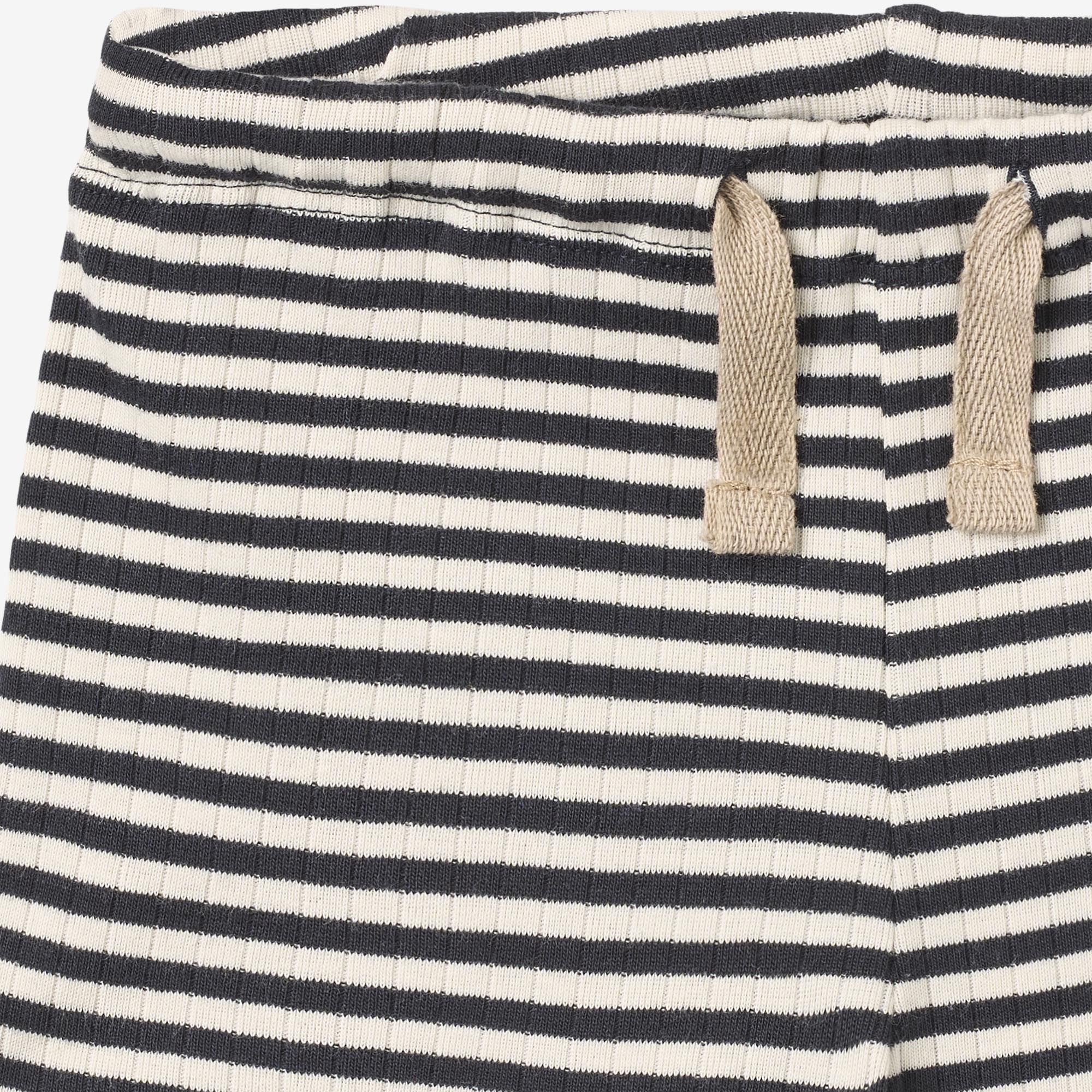 Jersey Shorts Vic - navy rib stripe - Image 3