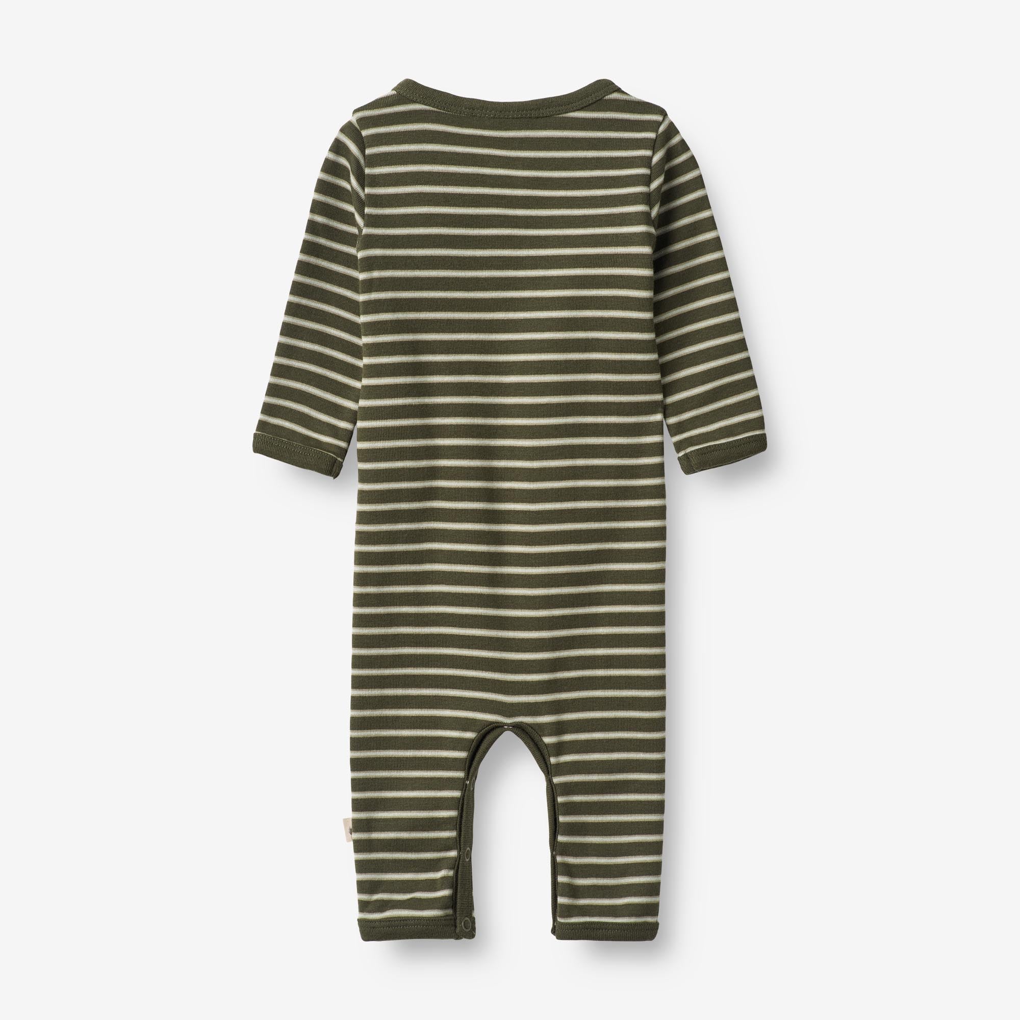 Jumpsuit Finn | Baby - dark green stripe - Image 2