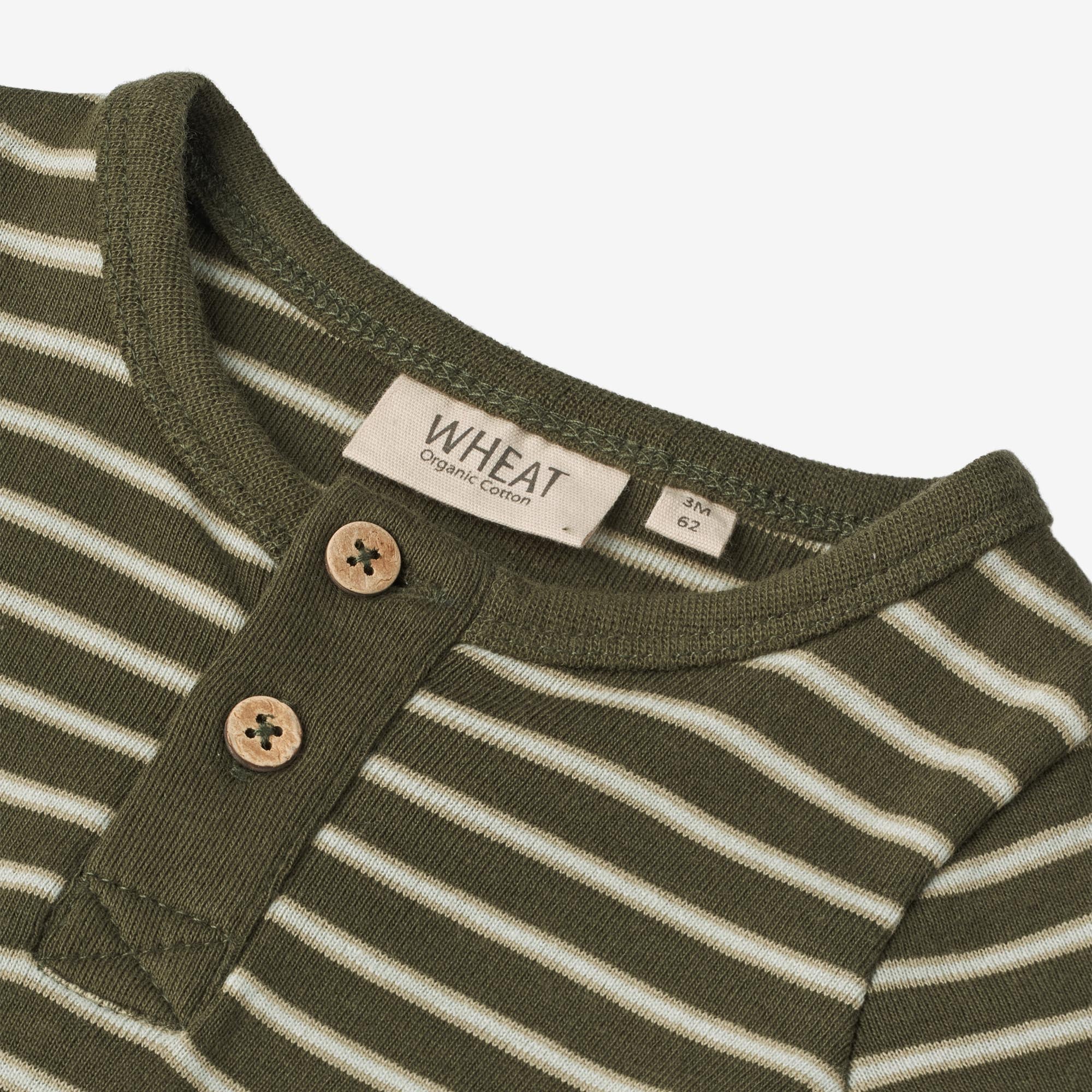 Jumpsuit Finn | Baby - dark green stripe - Image 3