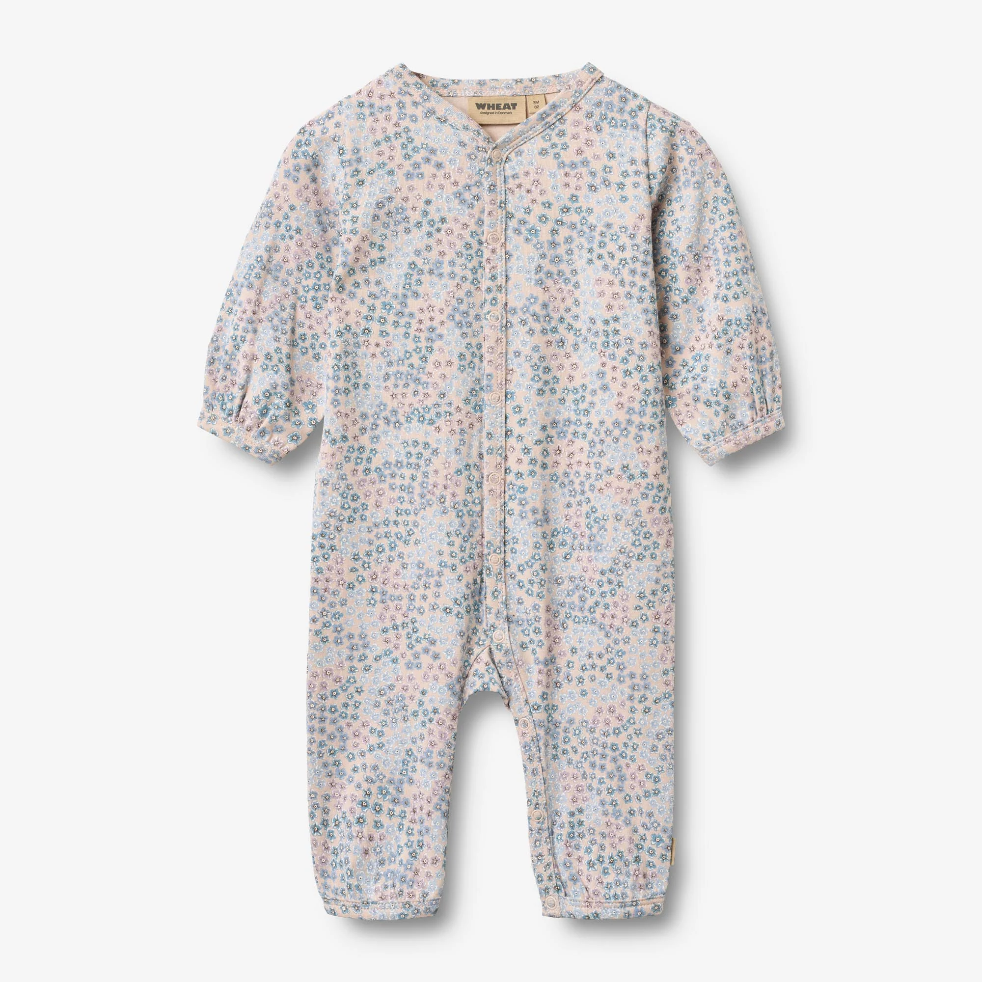 Jumpsuit L/S Felizia - powder blue flowers