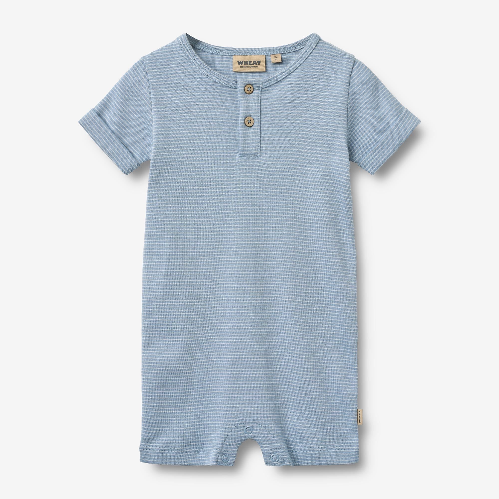 Jumpsuit S/S Alfred - faded blue stripe