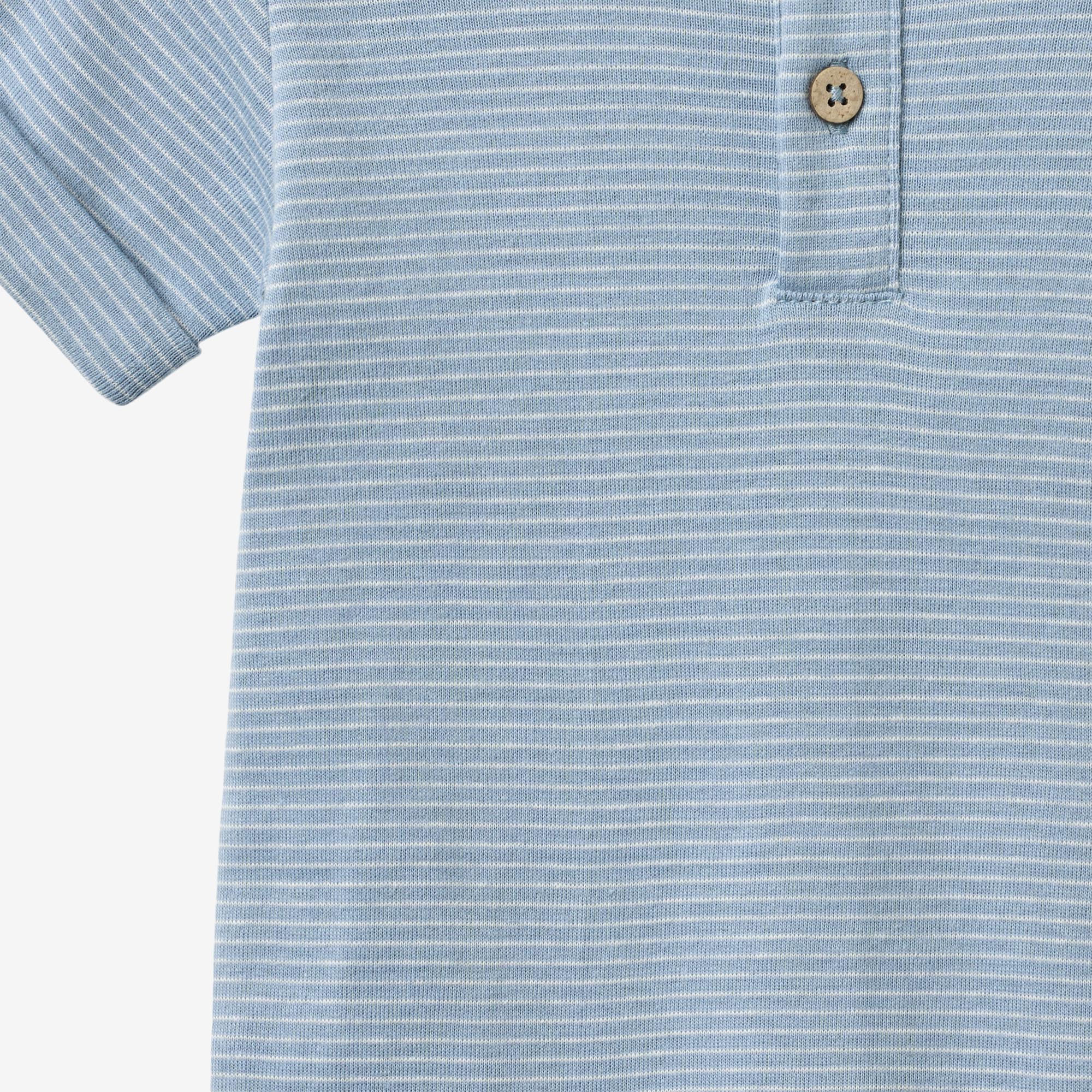 Jumpsuit S/S Alfred - faded blue stripe - Image 3