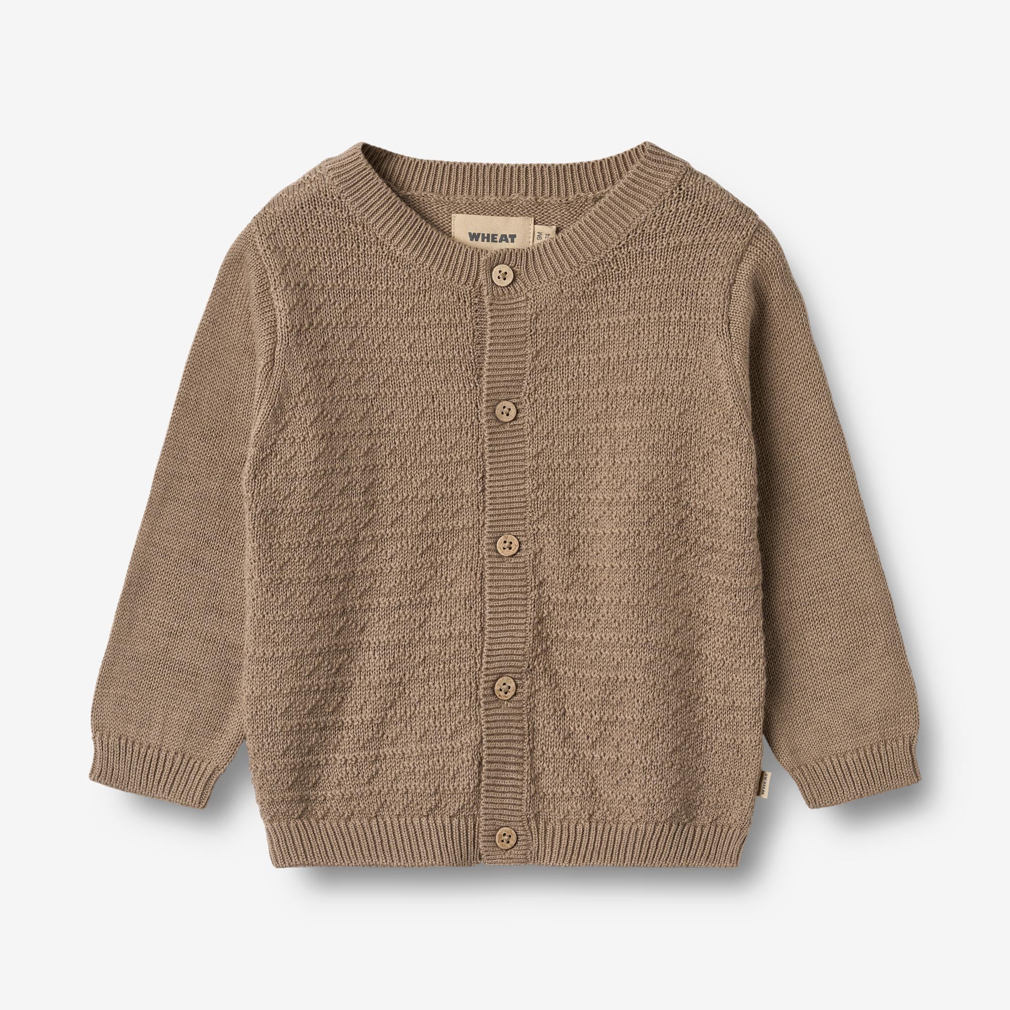Knit Cardigan Bjørn - beige stone