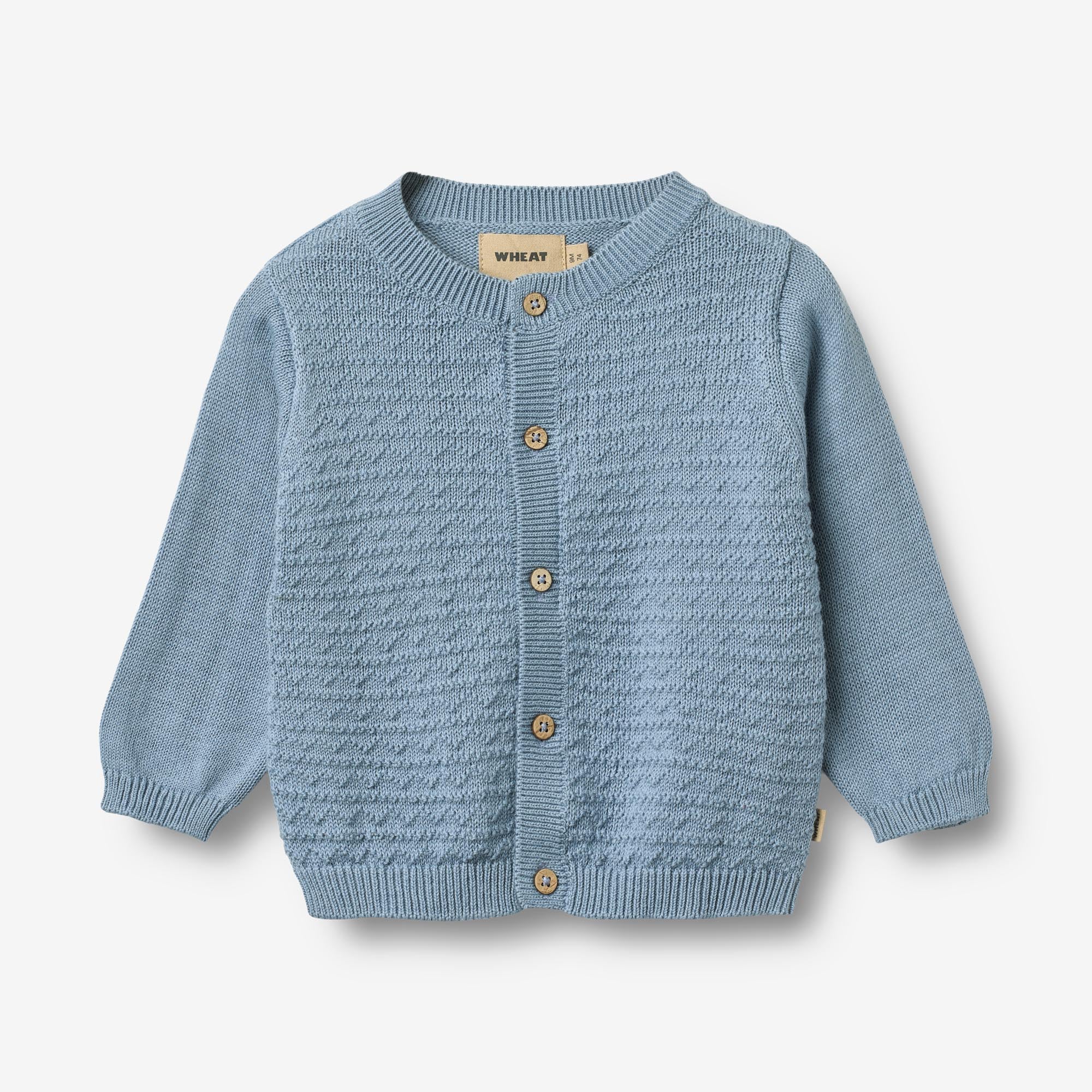 Knit Cardigan Bjørn - faded denim