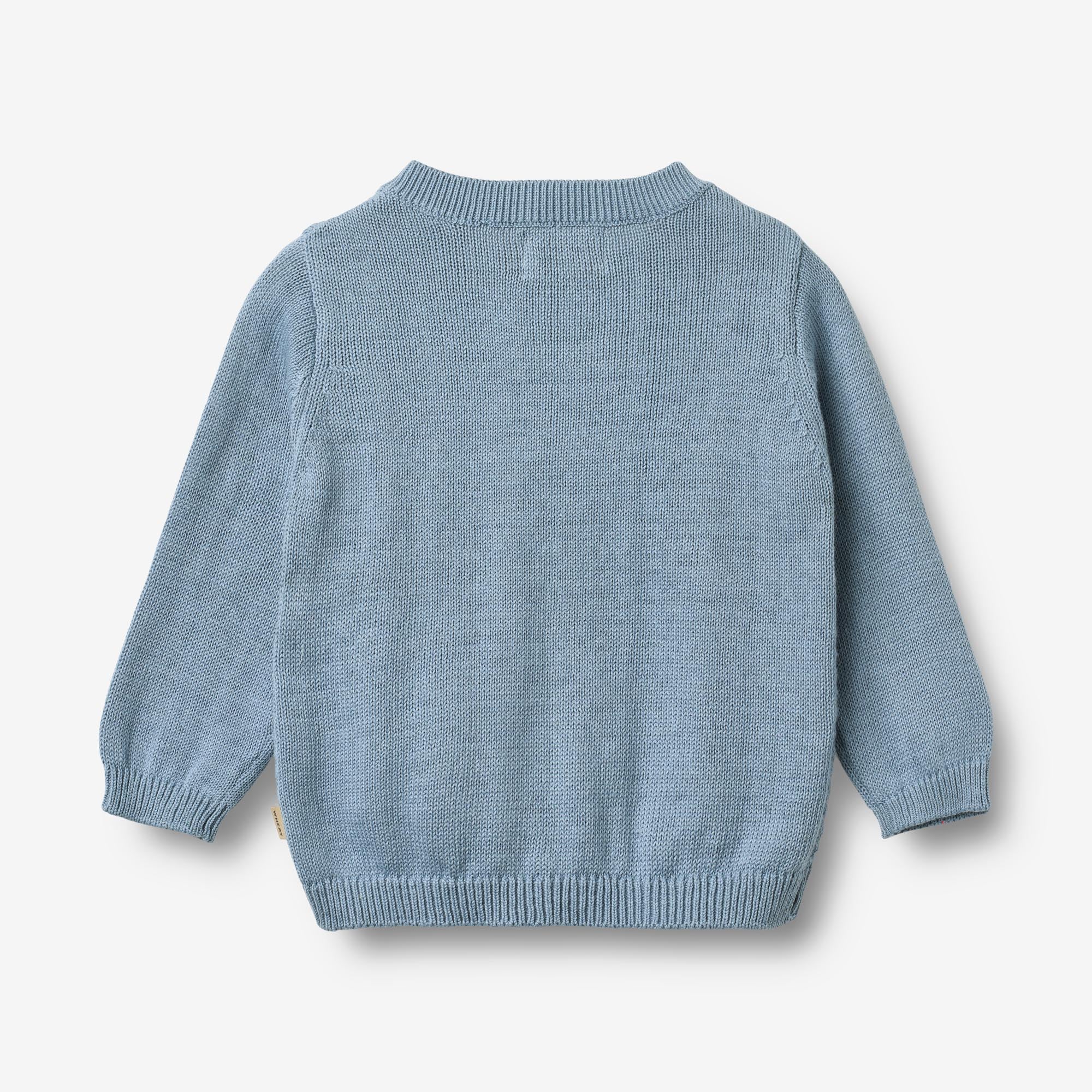 Knit Cardigan Bjørn - faded denim - Image 2