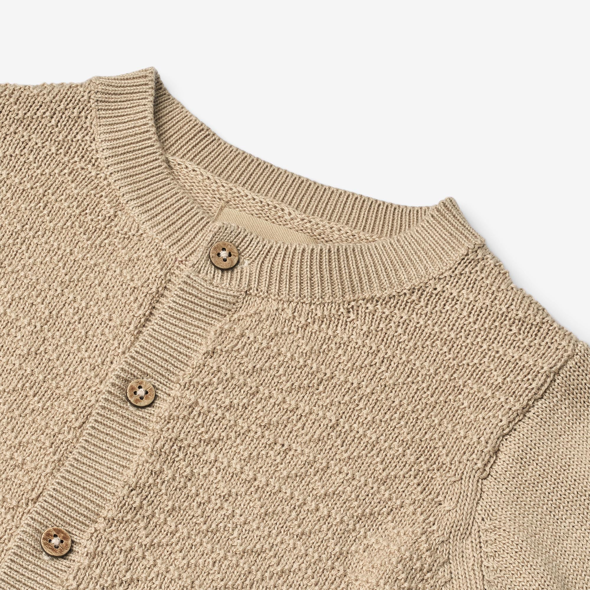 Knit Cardigan Bjørn - soft sand - Image 3