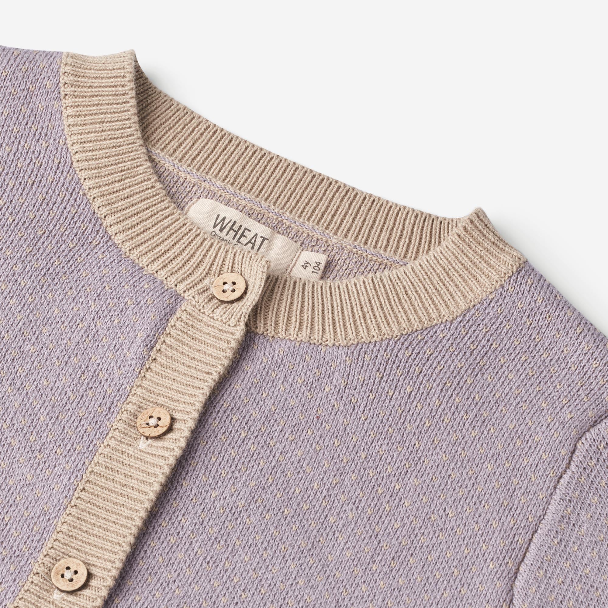 Knit Cardigan Elga - lavender beige - Image 3