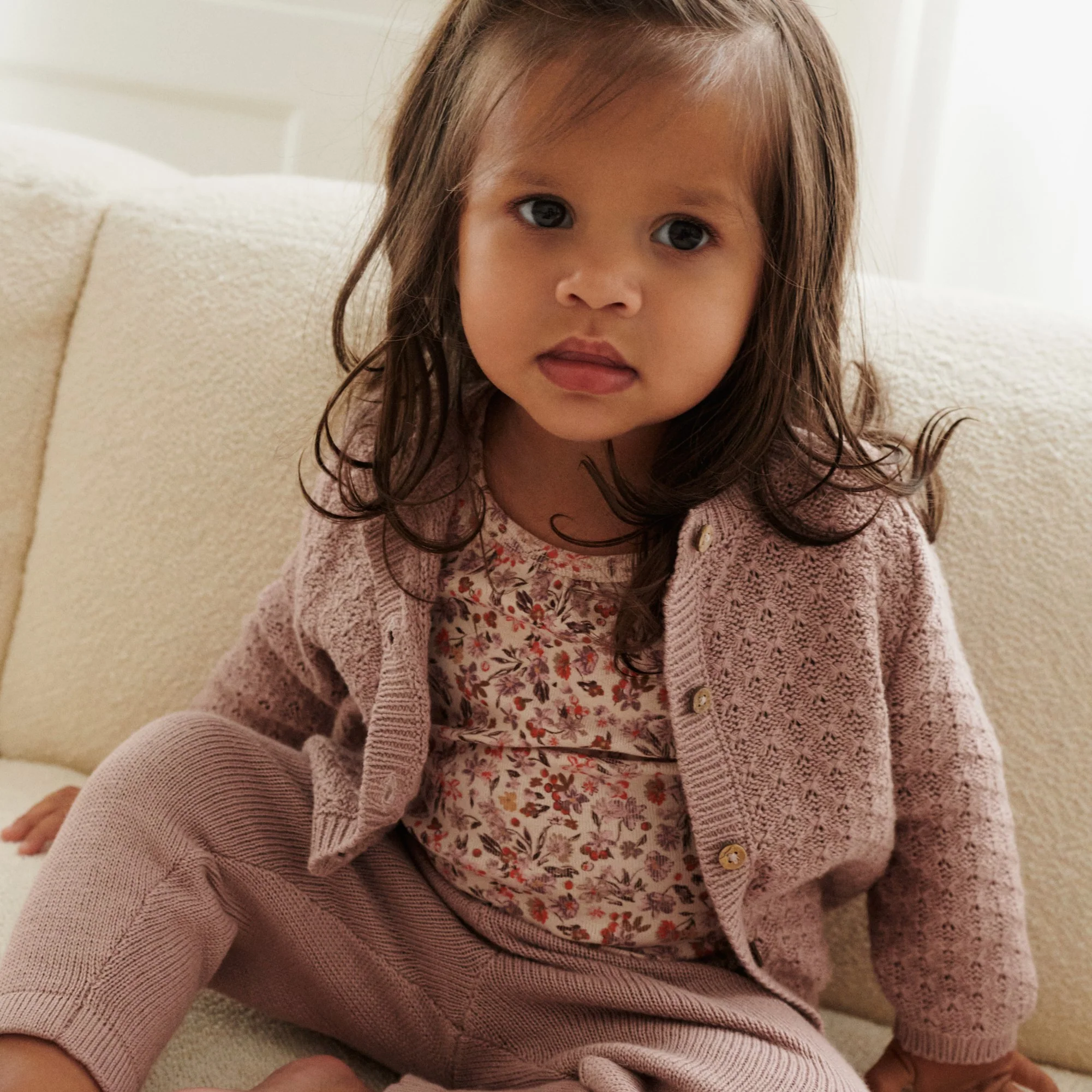 Knit Cardigan Magnella | Baby - dry rose - Image 2