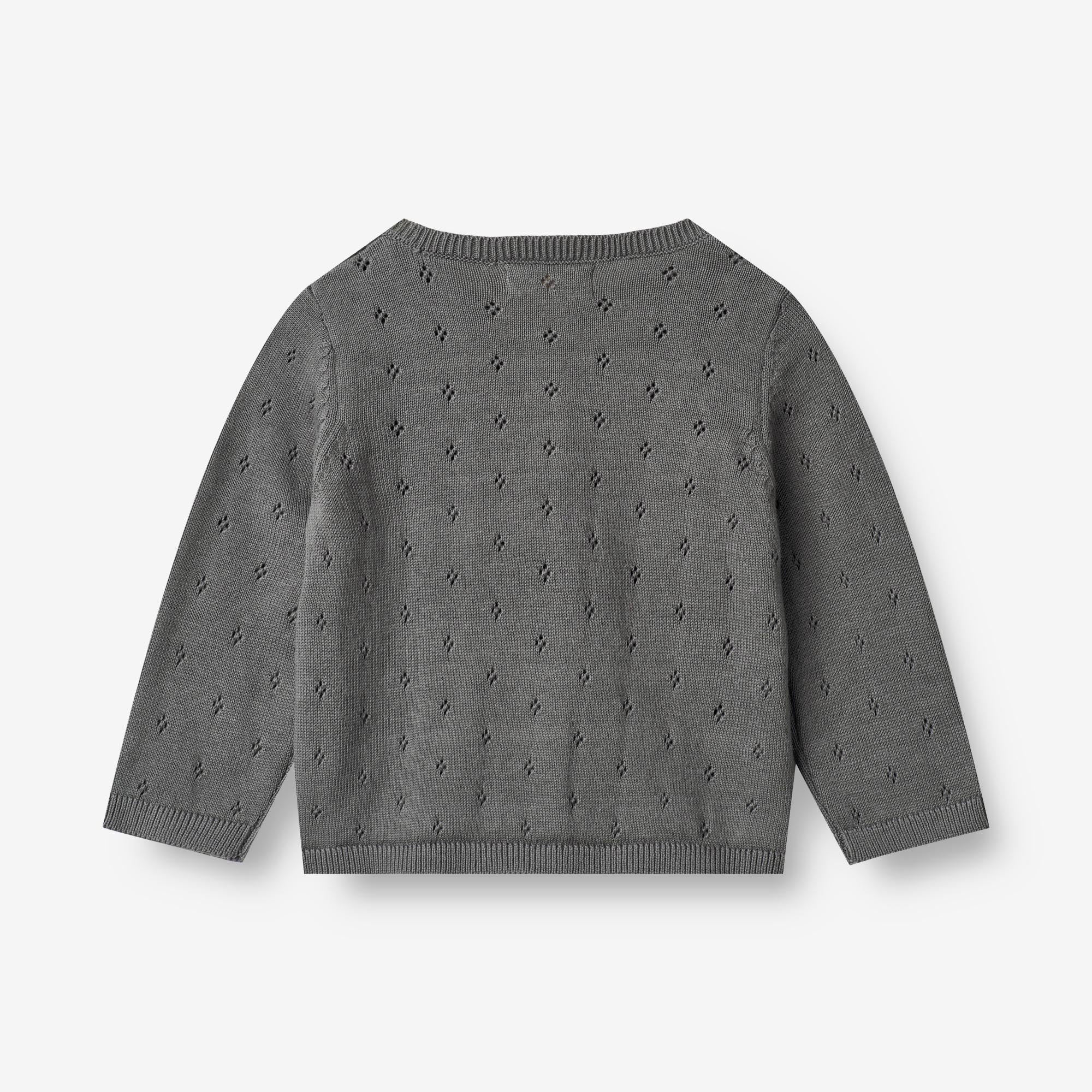 Knit Cardigan Maia | Baby - autumn sky - Image 2