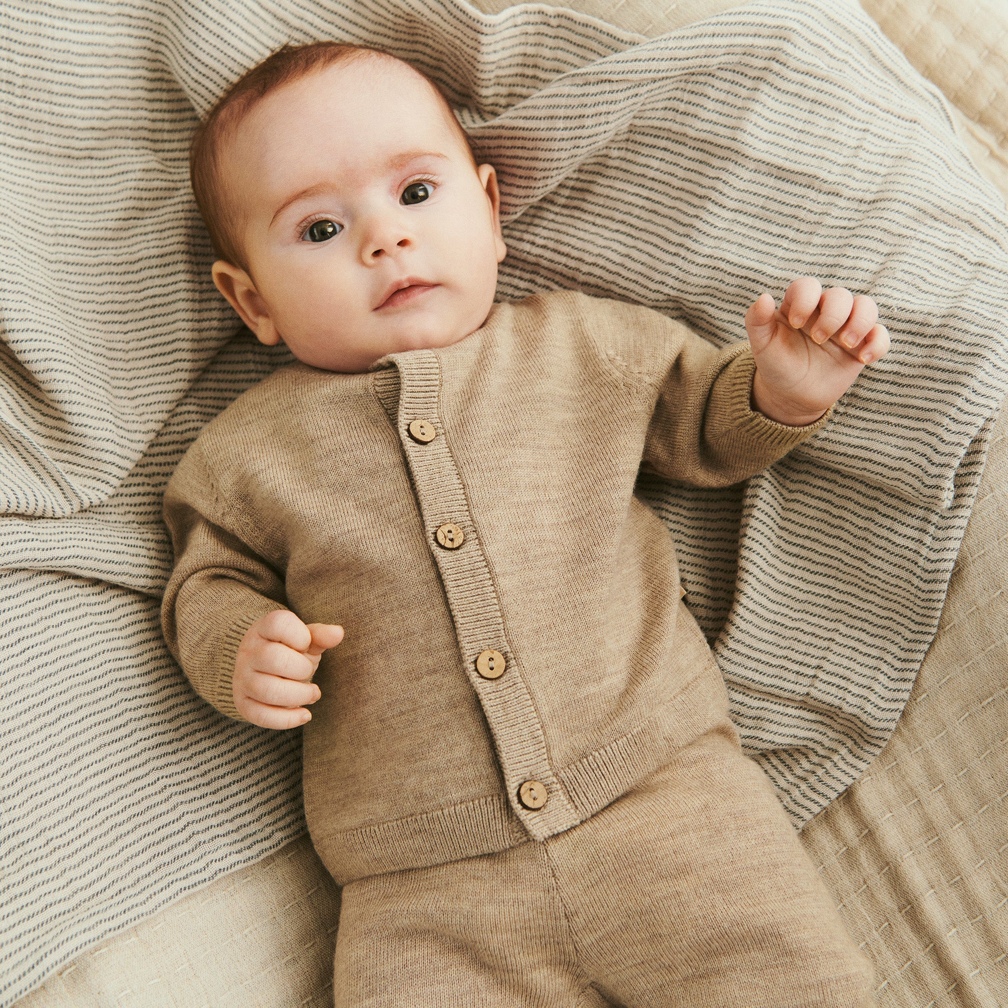 Knit Cardigan Nico - warm sand melange - Image 2