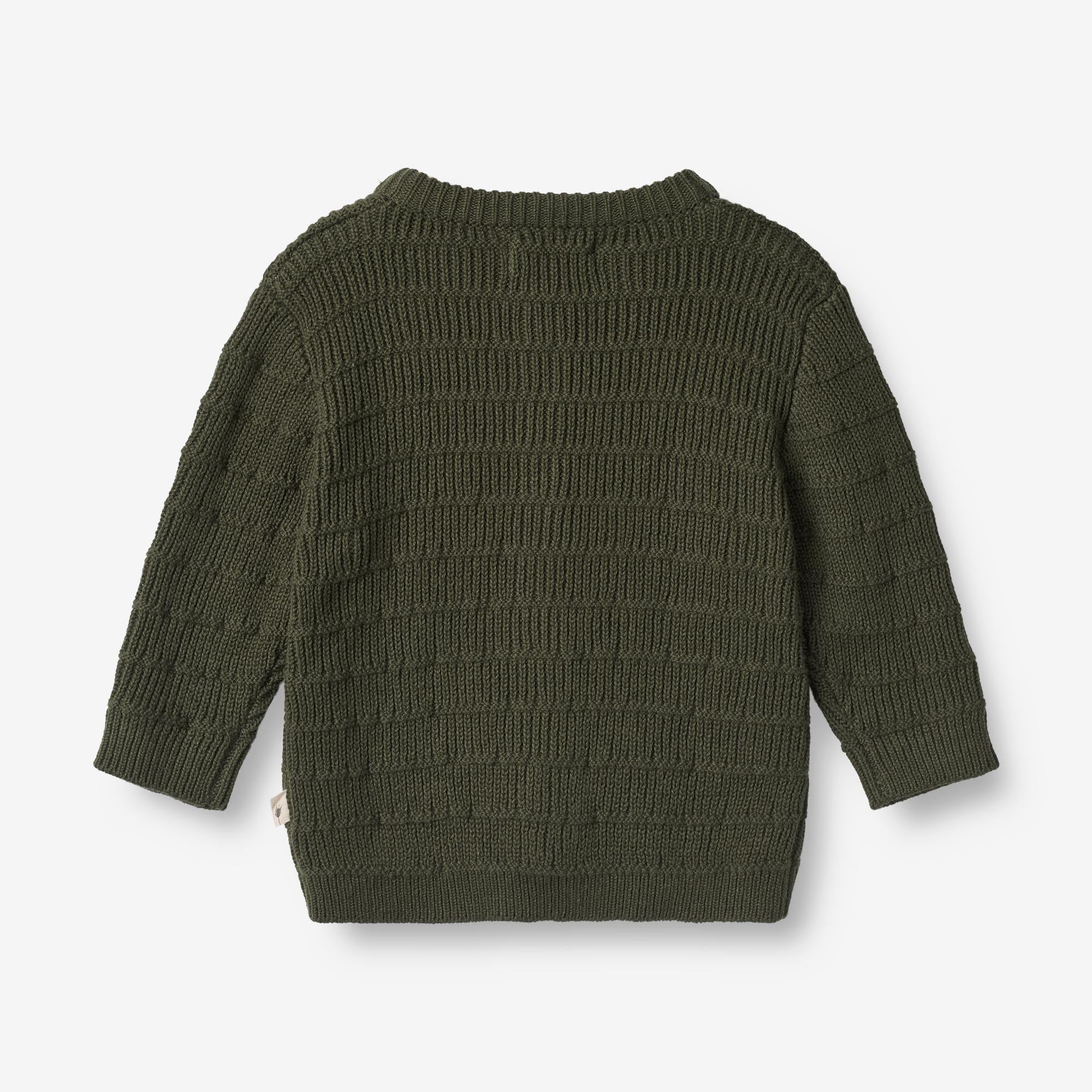 Knit Cardigan Villy | Baby - forest night - Image 2