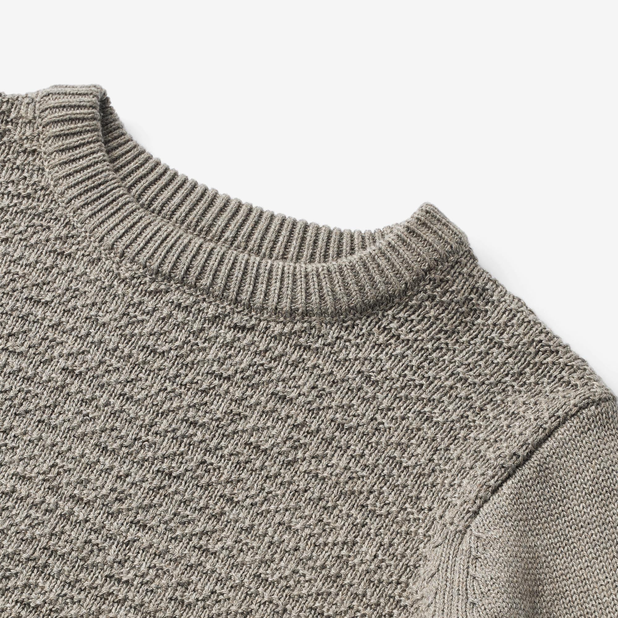 Knit Pullover Borris - warm grey melange - Image 3