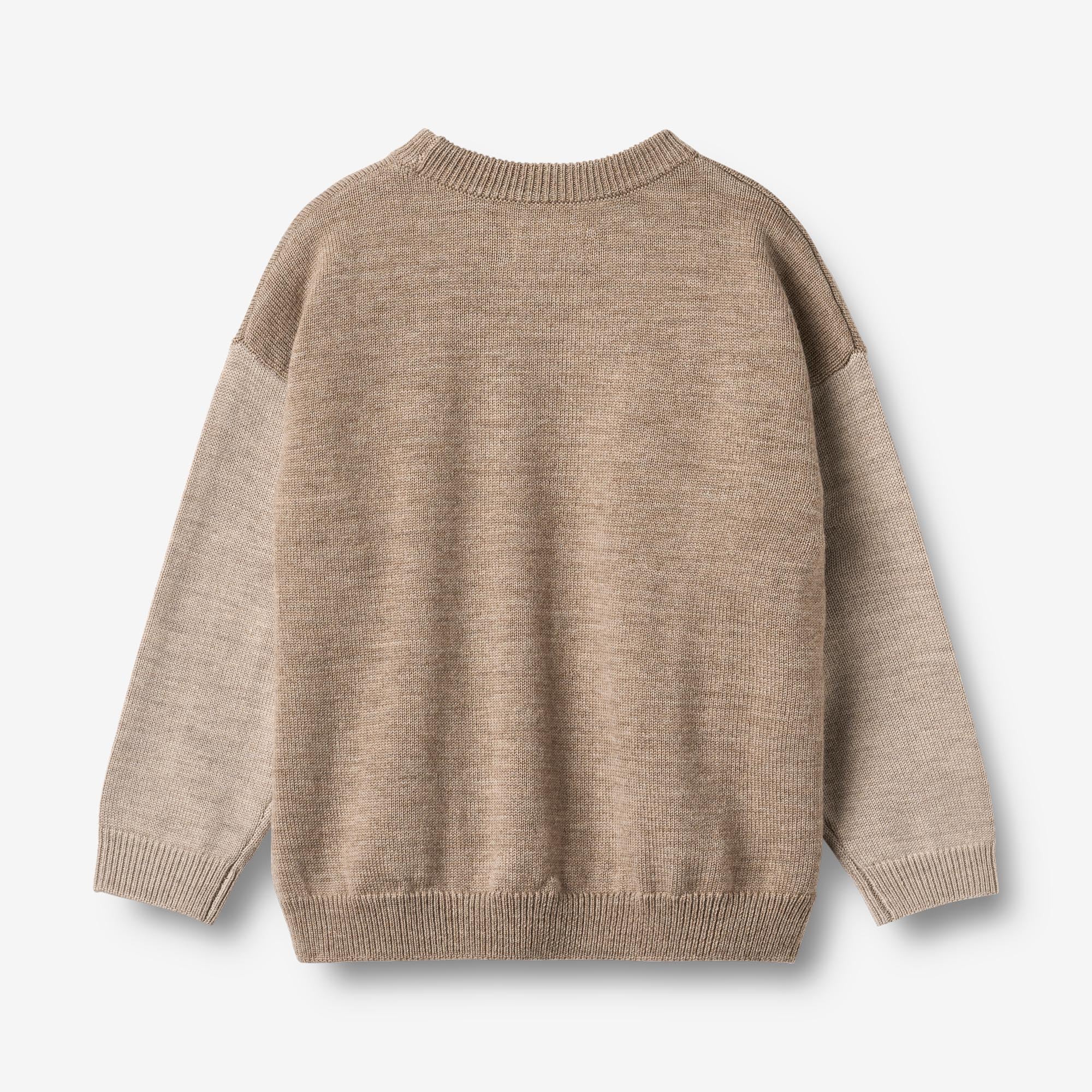 Knit Pullover Finley - grey camel melange - Image 3