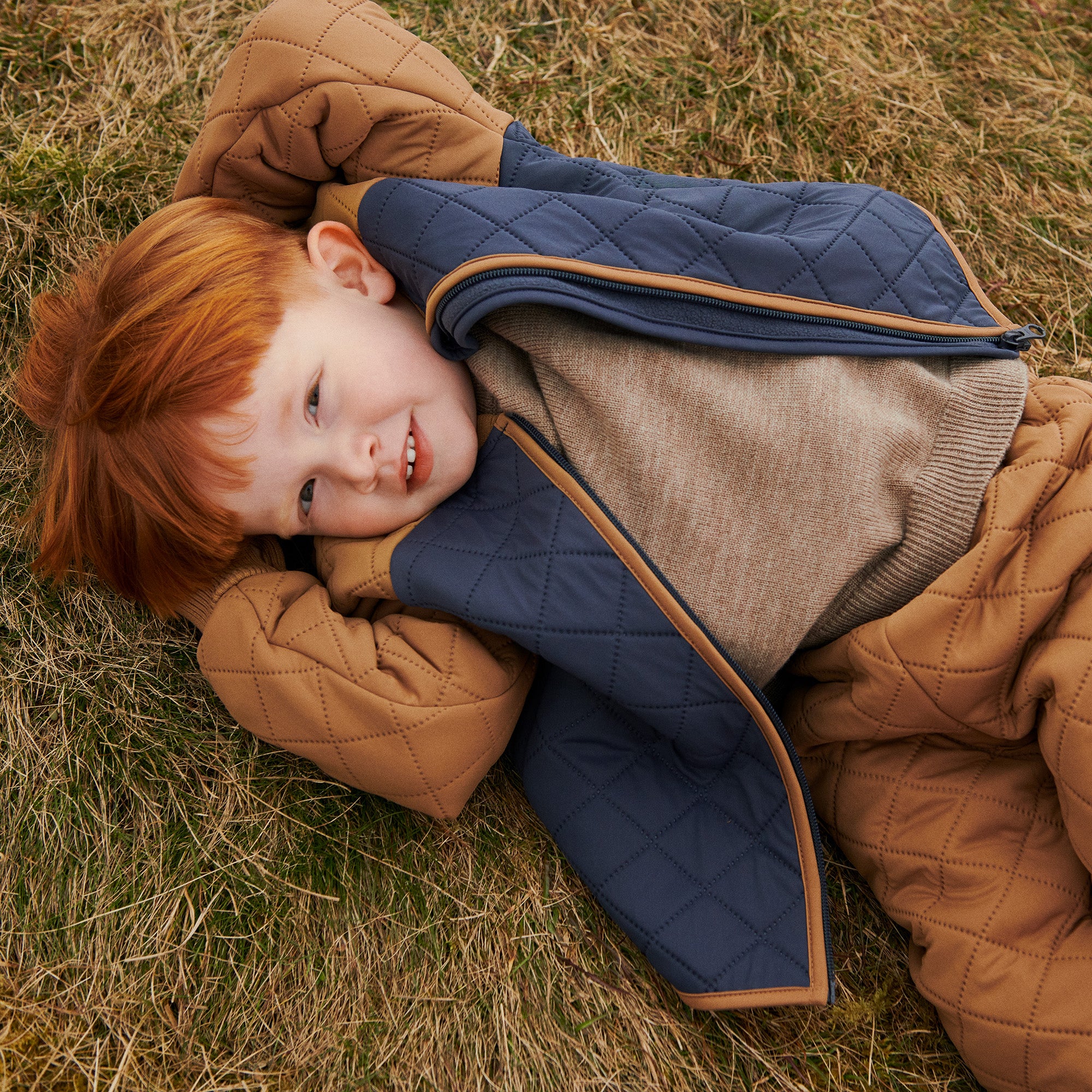 Knit Pullover Finley - grey camel melange - Image 4