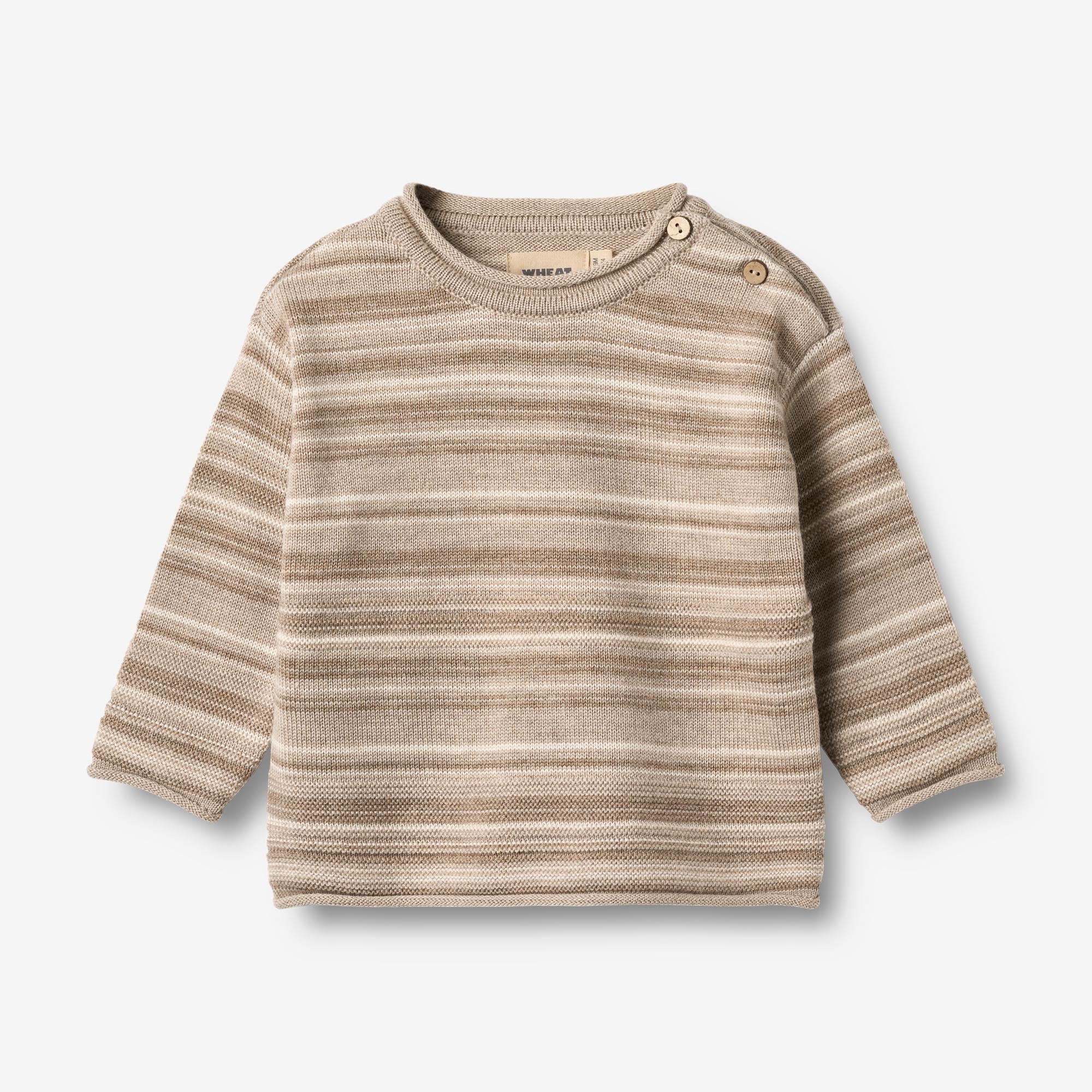 Knit Pullover Gunnar - warm sand stripe