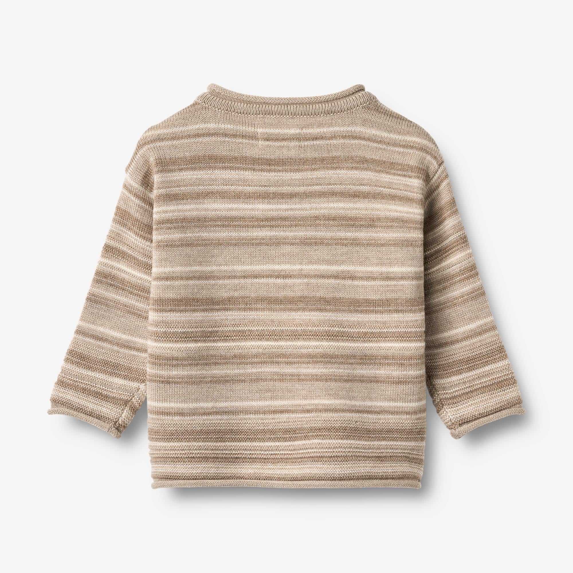 Knit Pullover Gunnar - warm sand stripe - Image 2