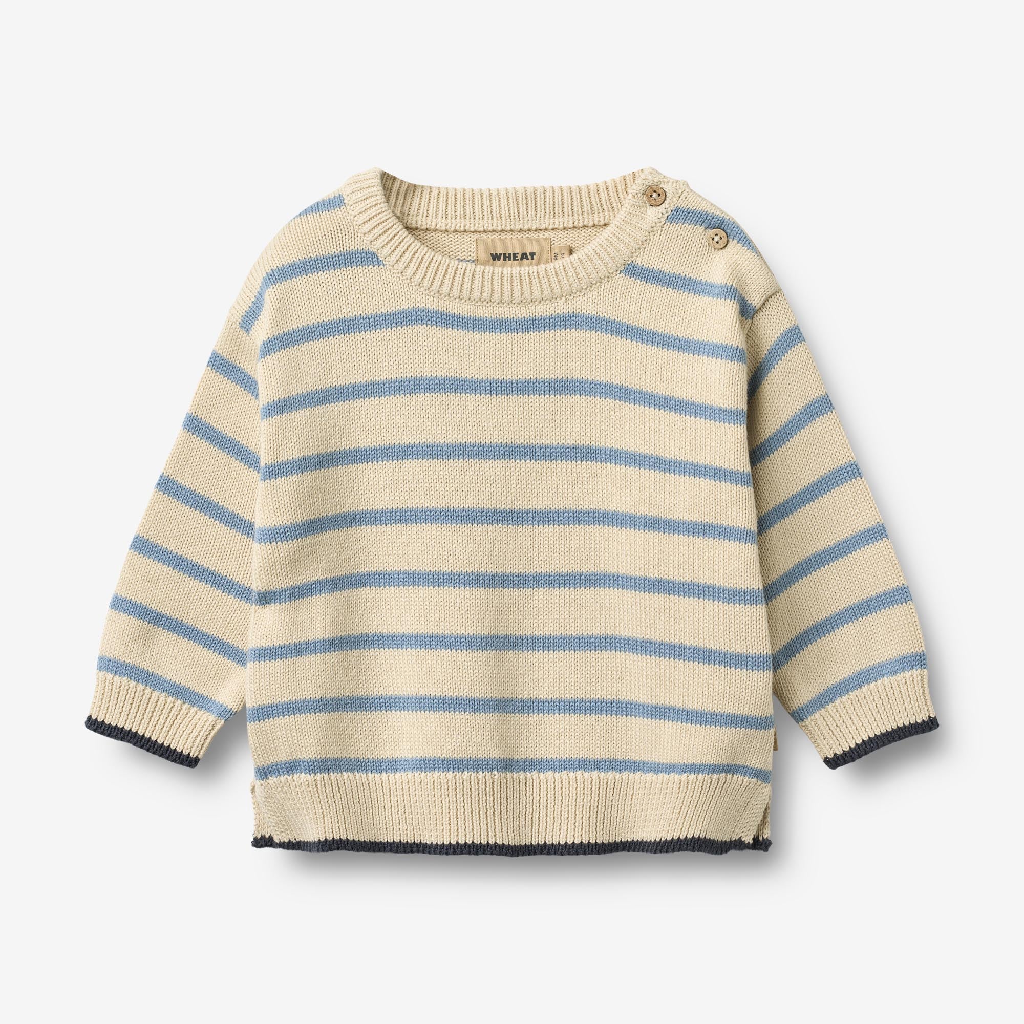 Knit Pullover Morgan - faded denim stripe