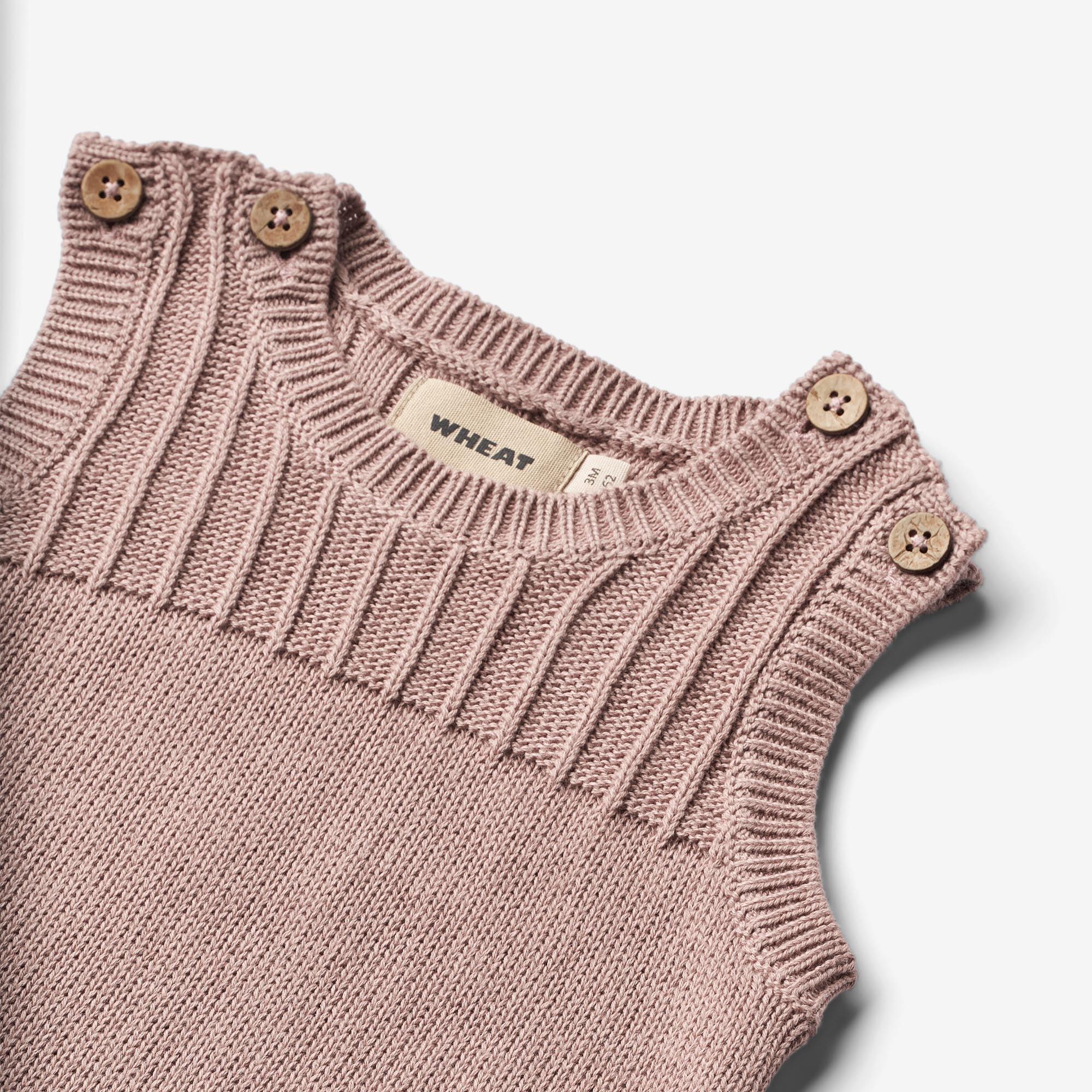 Knit Romper Vigge | Baby - dry rose - Image 3