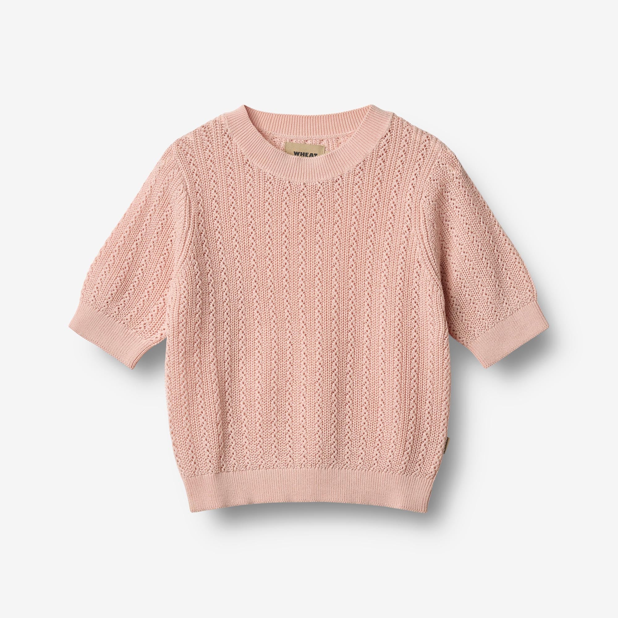 Knit Top S/S Alva - powder