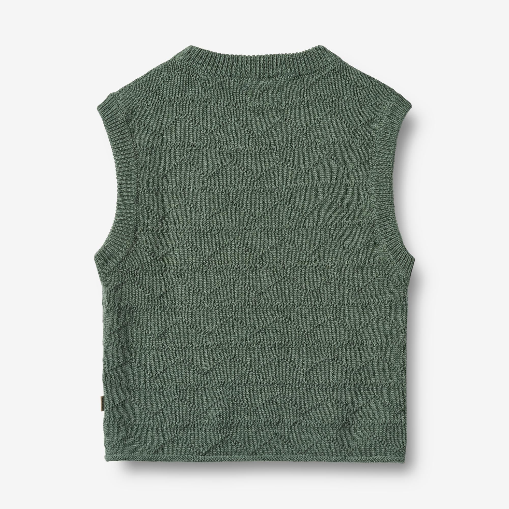 Knit Vest Bobby - duck green - Image 2