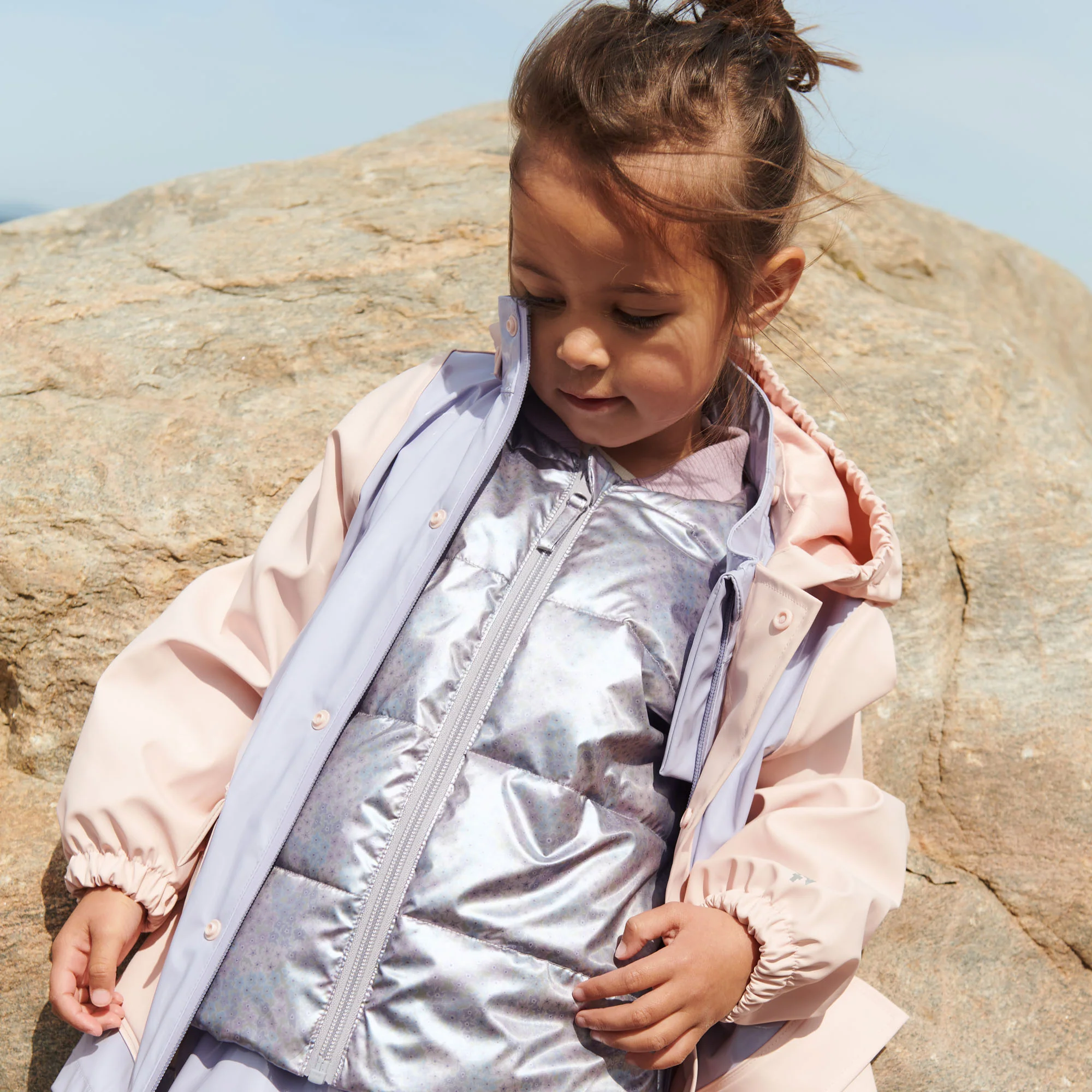 Lightweight Puffer Gilet Fryd - silver sky flower - Image 2