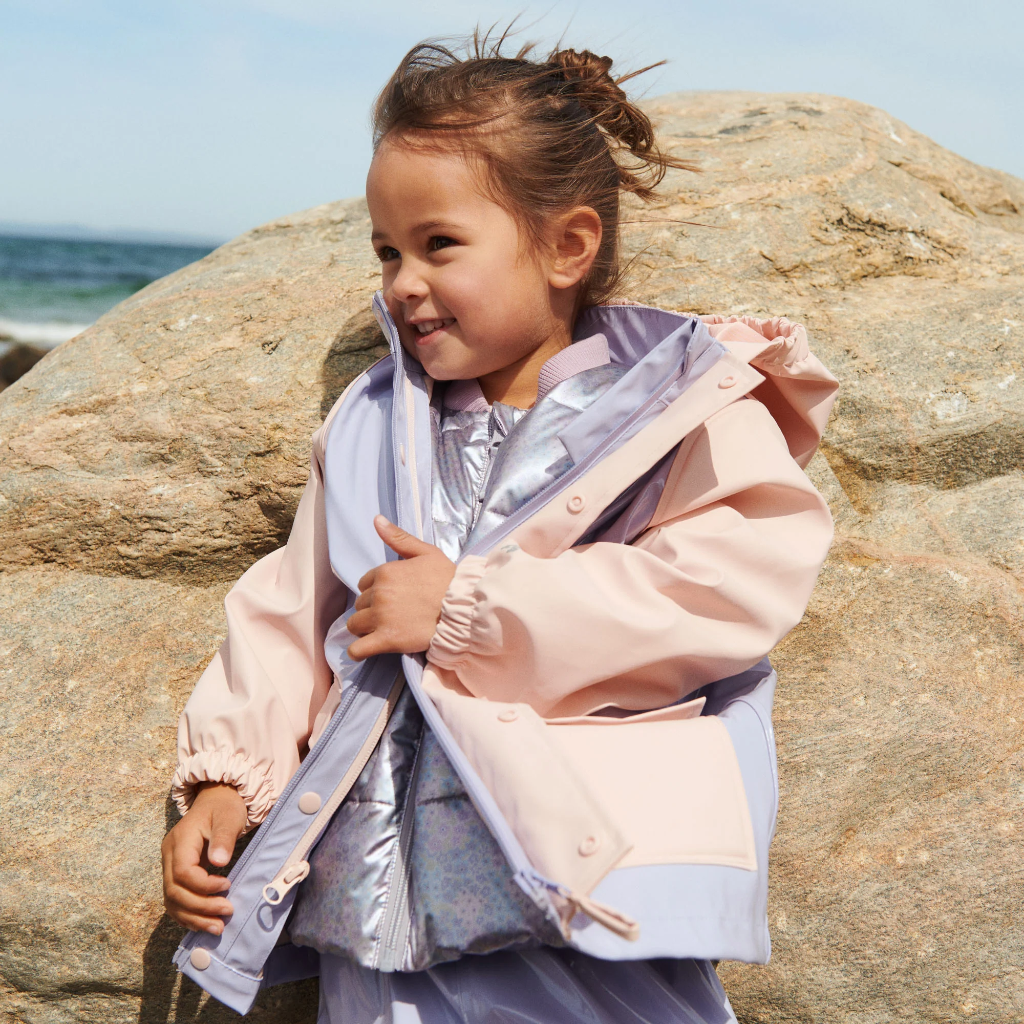 Lightweight Puffer Gilet Fryd - silver sky flower - Image 3